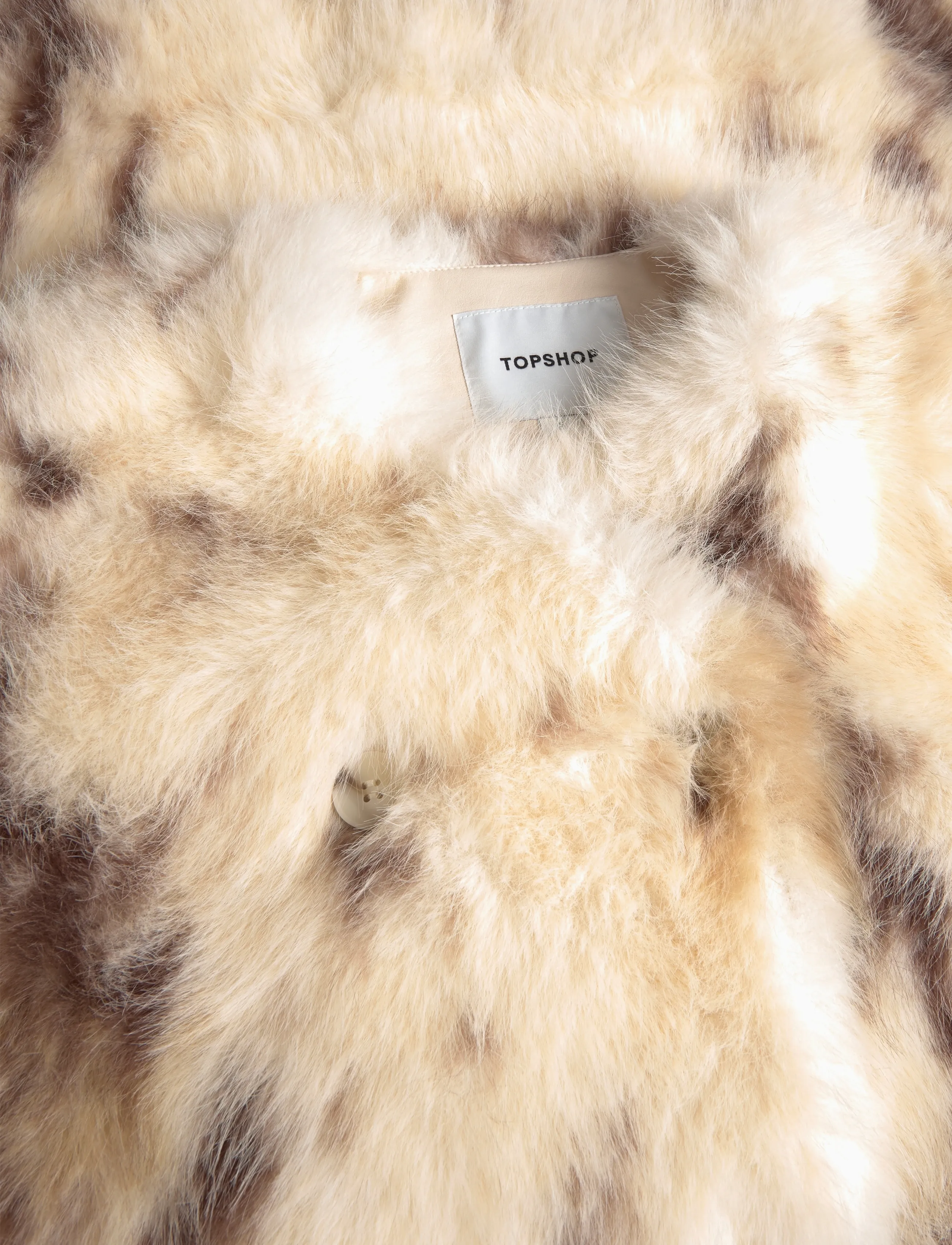 Topshop - TSSELMI COAT OTW - kunstpelz - buttercream - 5