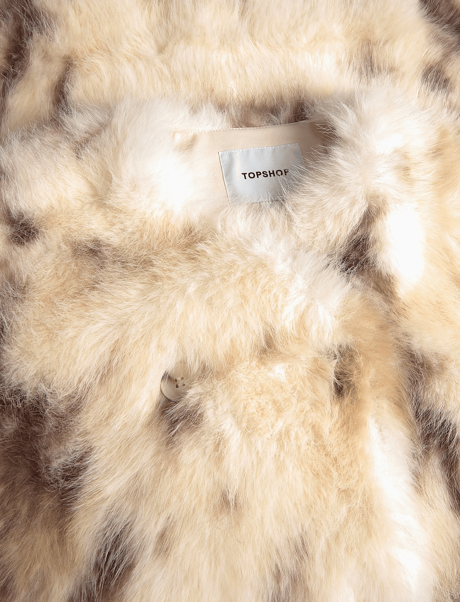 Topshop - TSSELMI COAT OTW - kunstpelz - buttercream - 5