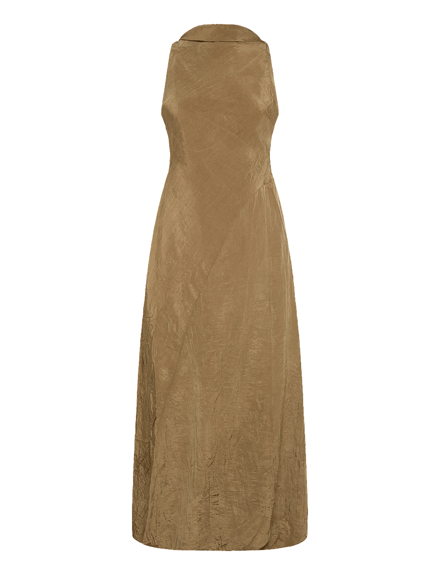 Topshop - TSTOVA BUBBLE HEM MAXI DRESS WVN - maksikleidid - camel - 1