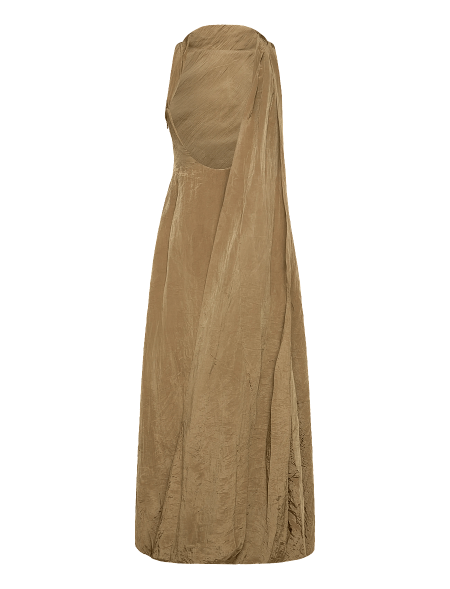 Topshop - TSTOVA BUBBLE HEM MAXI DRESS WVN - maksikleidid - camel - 2
