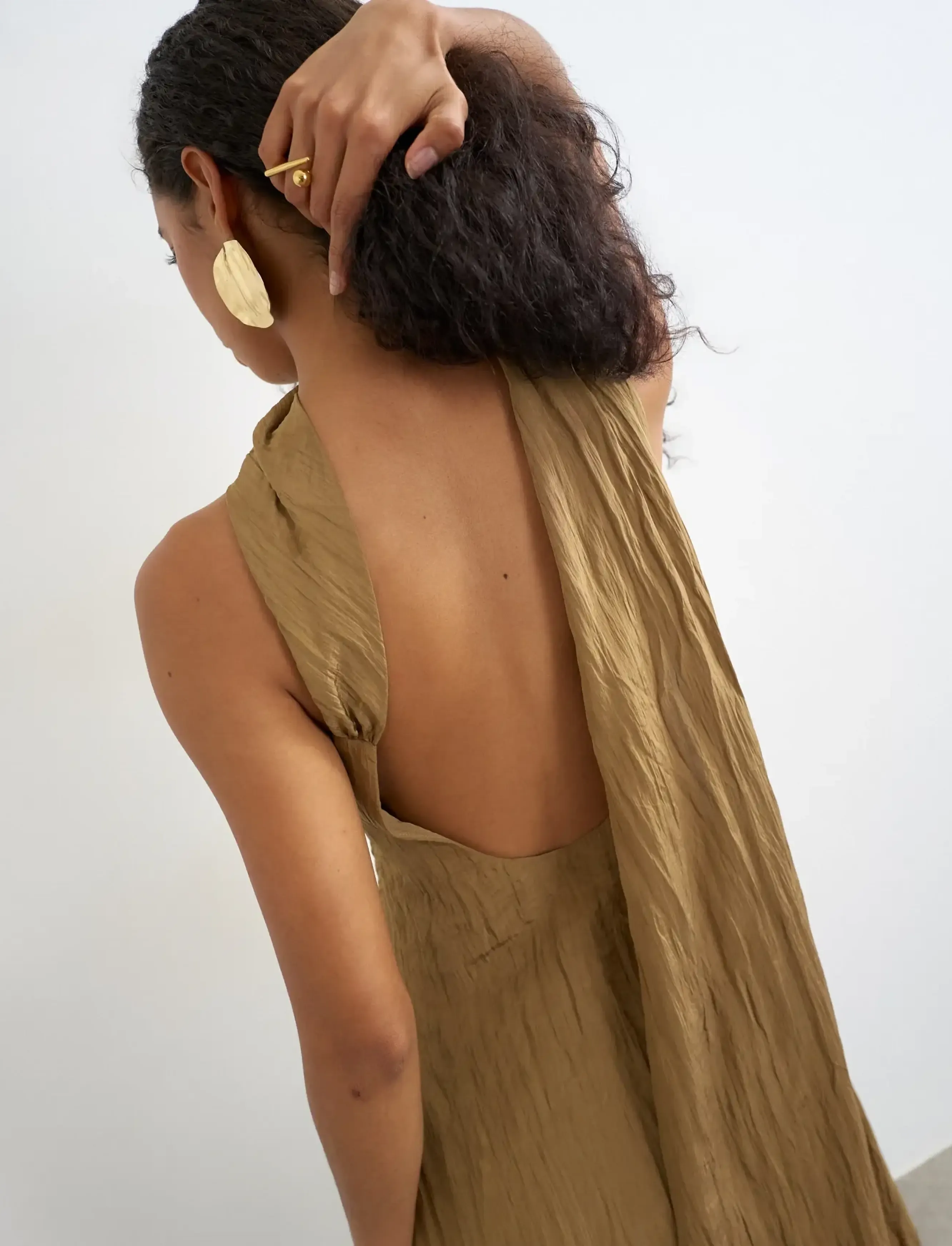 Topshop - TSTOVA BUBBLE HEM MAXI DRESS WVN - maksikleidid - camel - 4