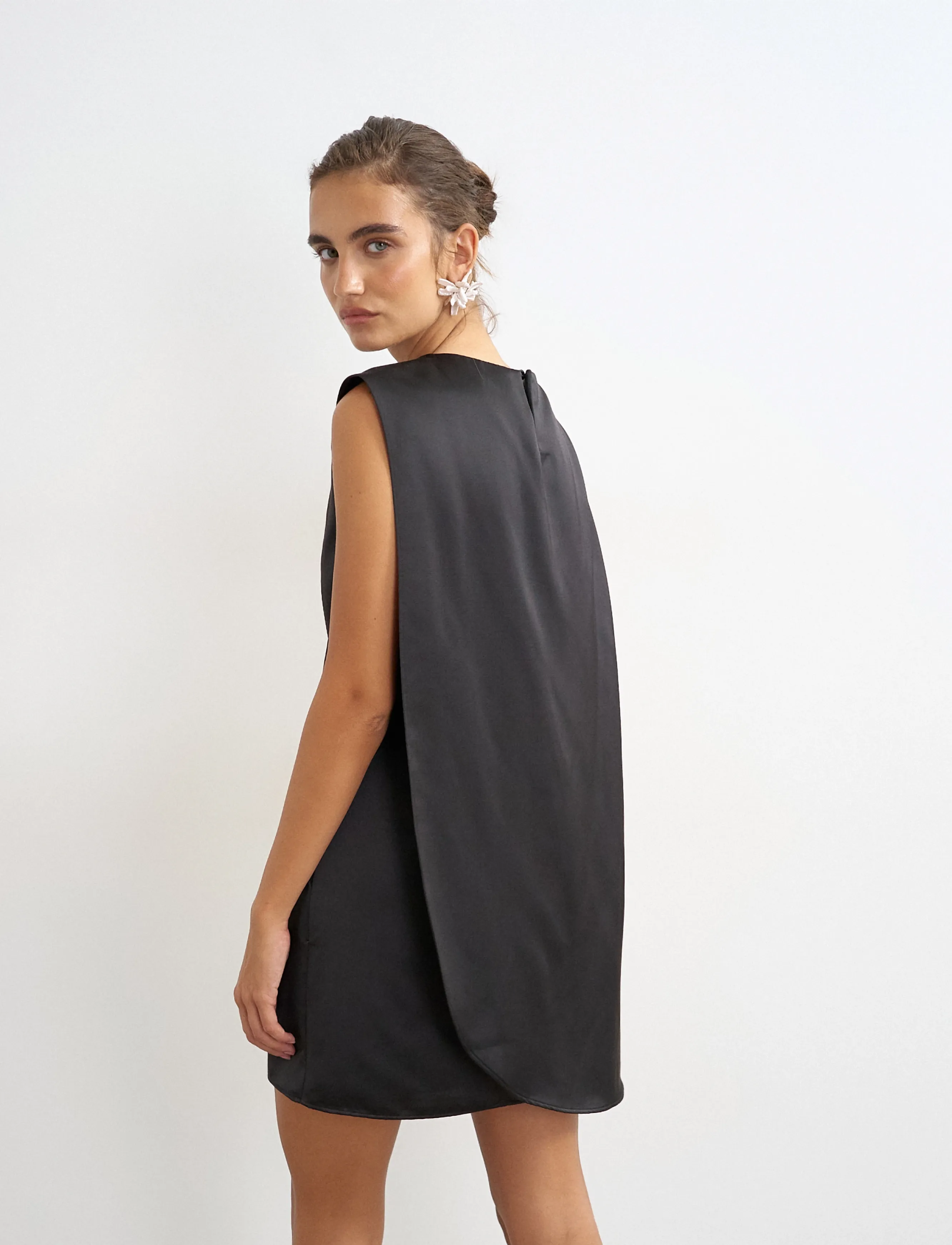 Topshop - TSTRILLE SL SATIN MINI DRESS WVN - partykleider - black - 3