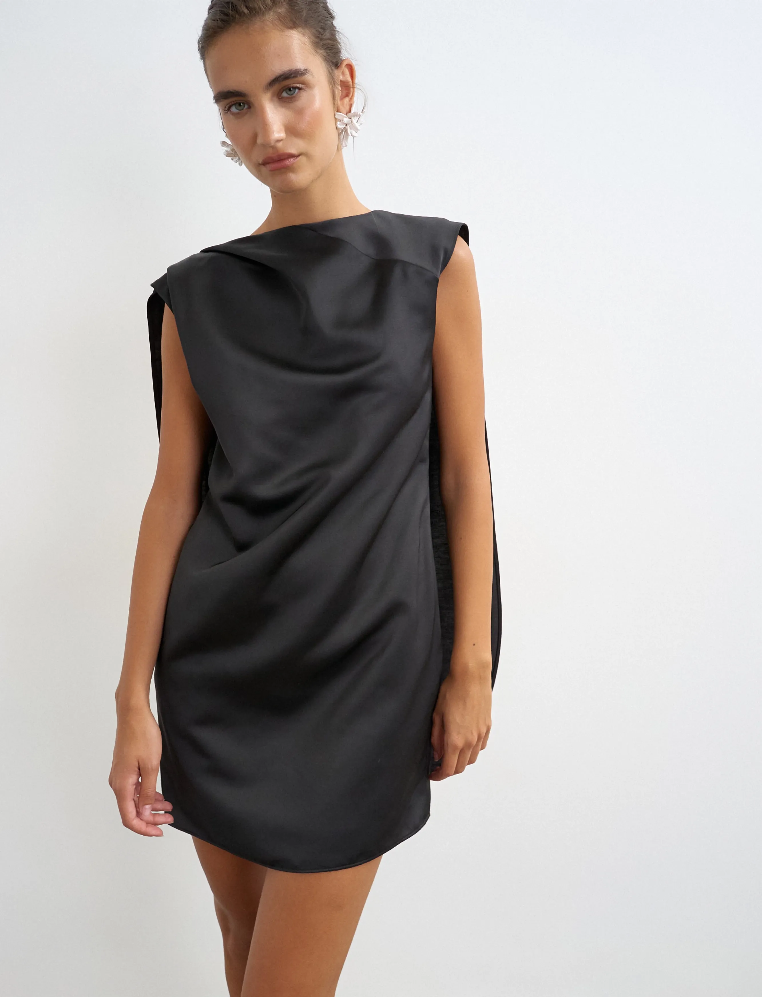 Topshop - TSTRILLE SL SATIN MINI DRESS WVN - partykleider - black - 5