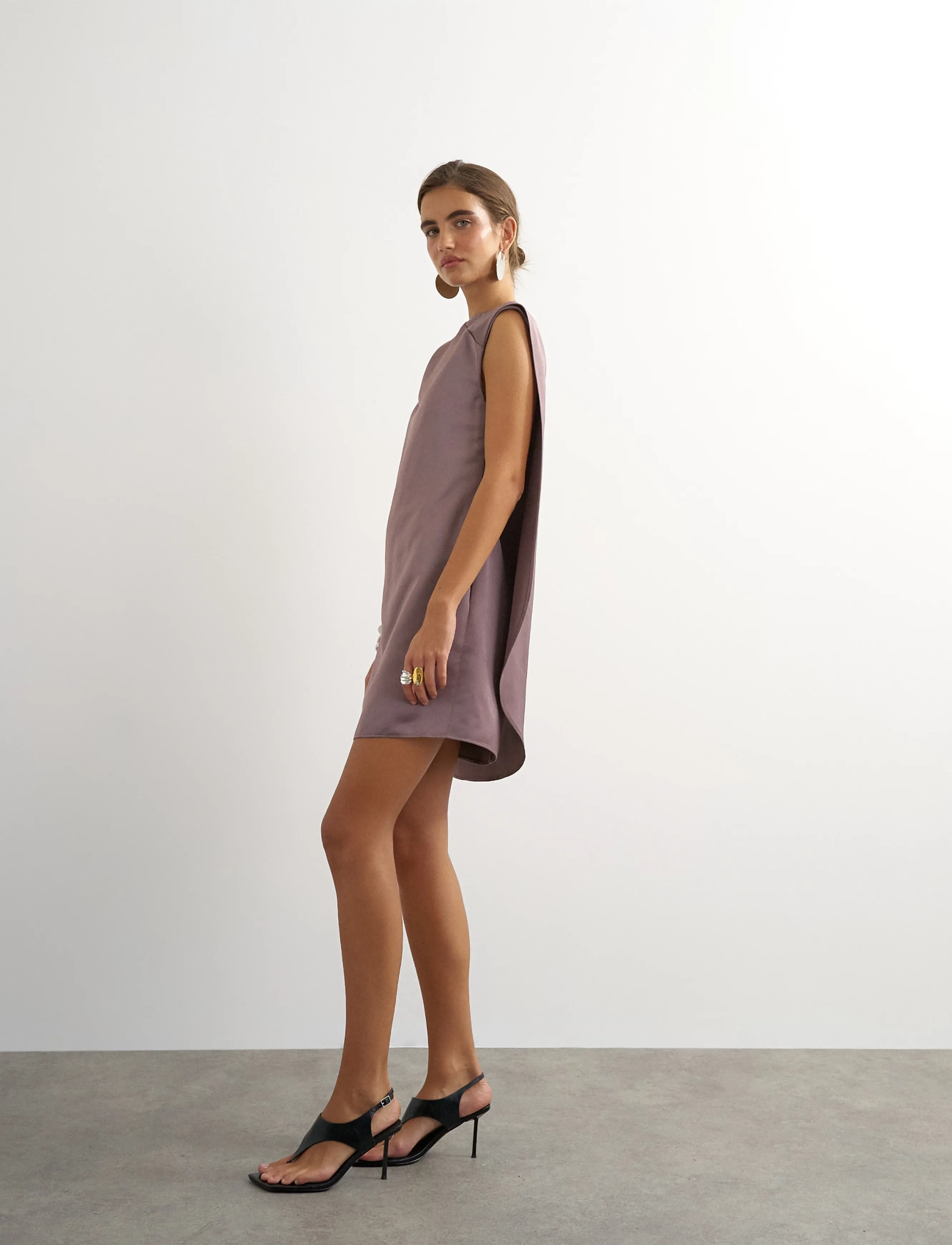 Topshop TSTRILLE SL SATIN MINI DRESS WVN - Kläder - MOLE / brown