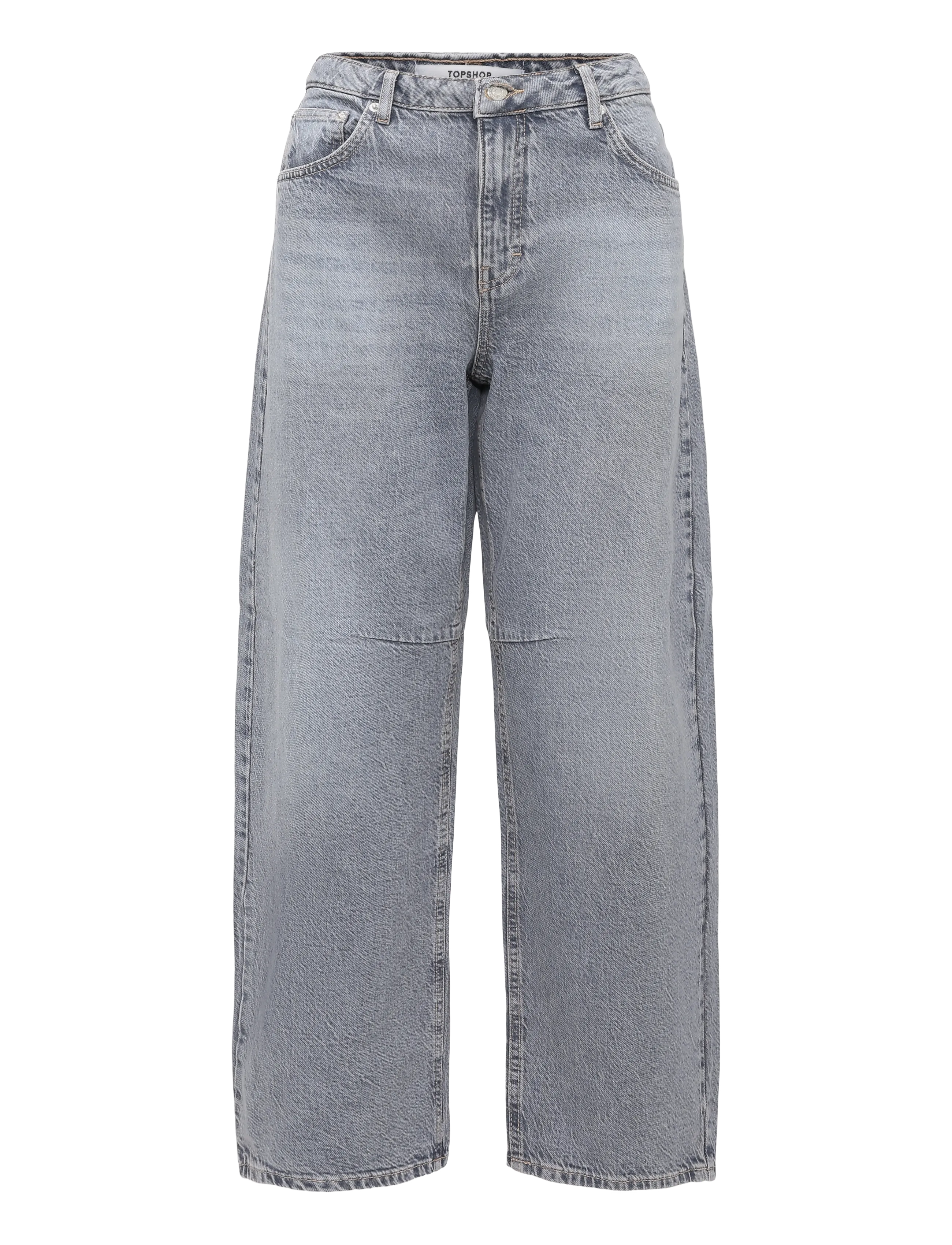 Topshop - TSBARREL HIGH RISE DENIM JEANS GREY - barrel jeans - grey denim - 1