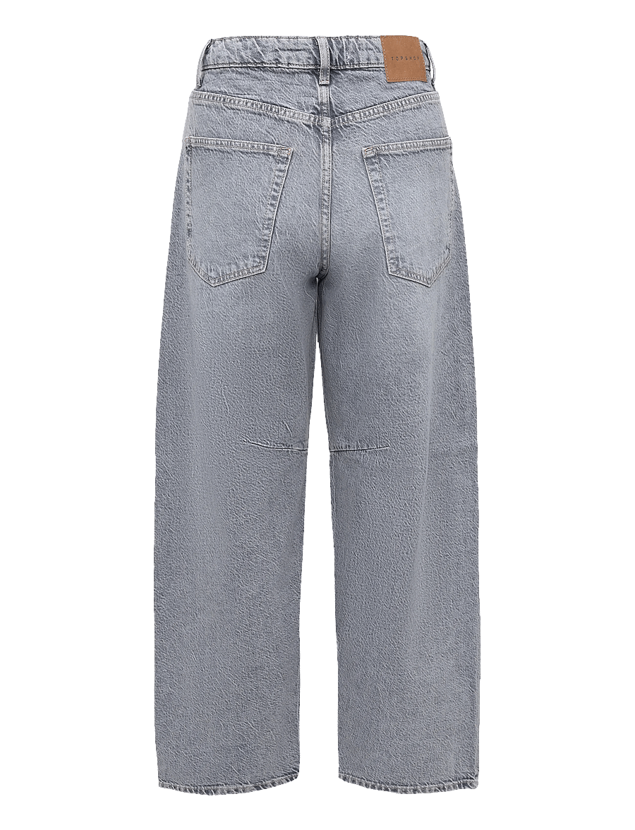 Topshop - TSBARREL HIGH RISE DENIM JEANS GREY - barrel jeans - grey denim - 2