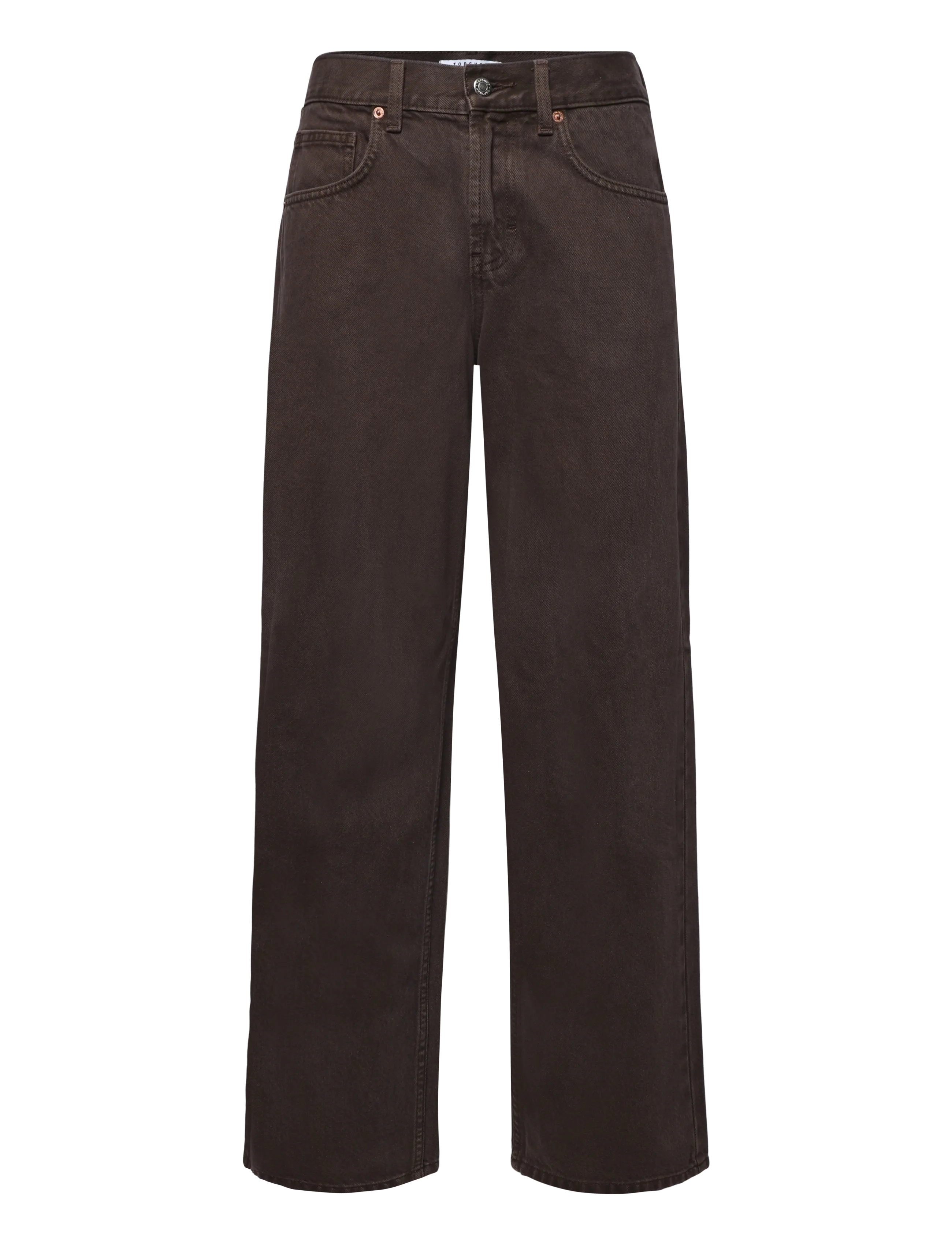 Topshop - TSCINCH LR WIDE DNM JEANS BROWN - chocolate brown - 1