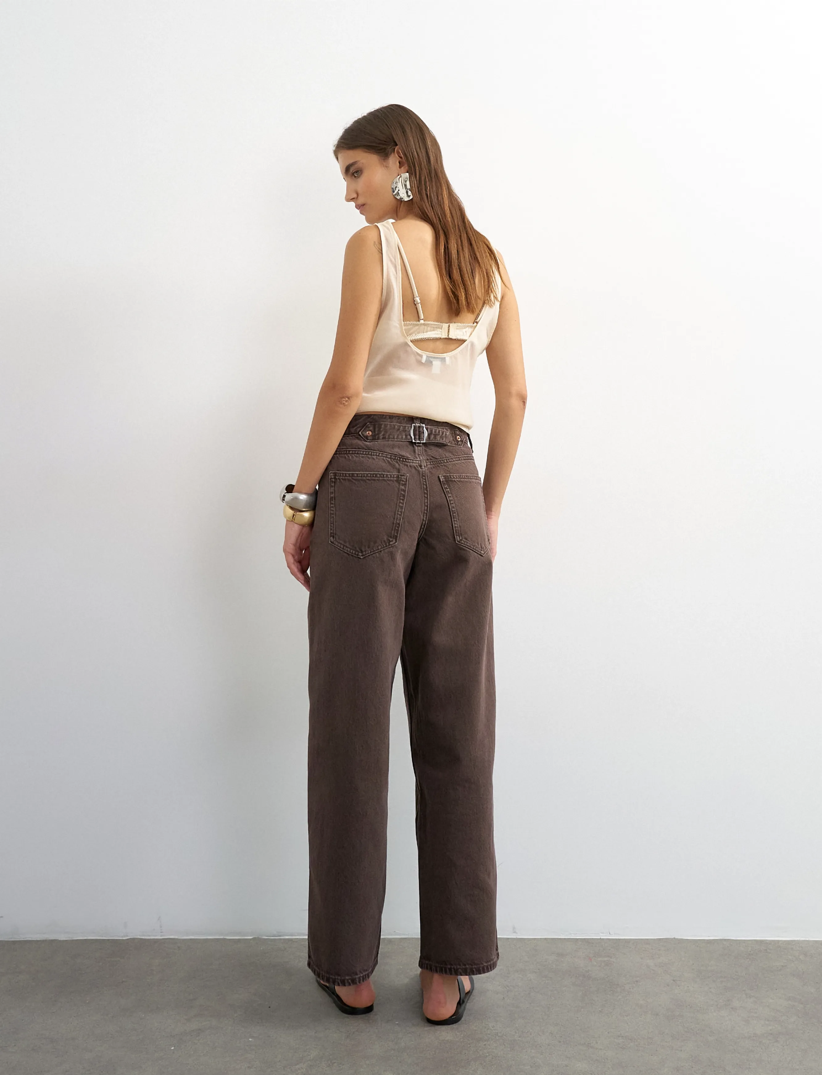 Topshop - TSCINCH LR WIDE DNM JEANS BROWN - chocolate brown - 3