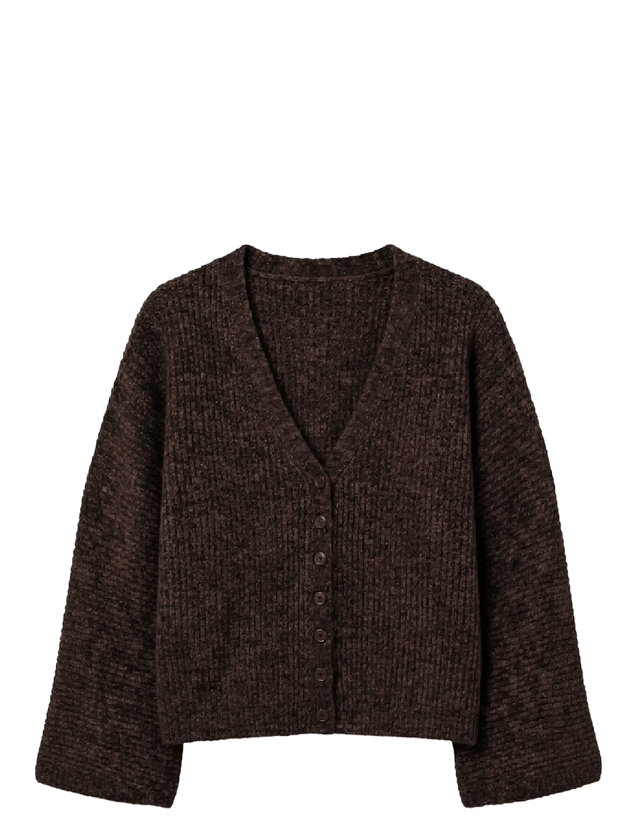 Topshop - TSRENE LS CARDIGAN KNT NOOS - kardiganid - chocolate brown - 0