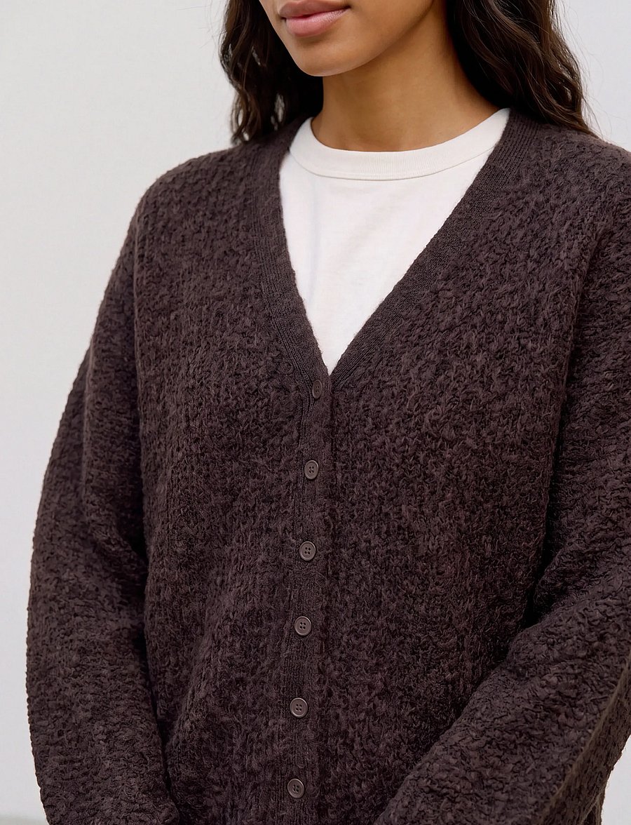 Topshop - TSRENE LS CARDIGAN KNT NOOS - strickjacken - chocolate brown - 4