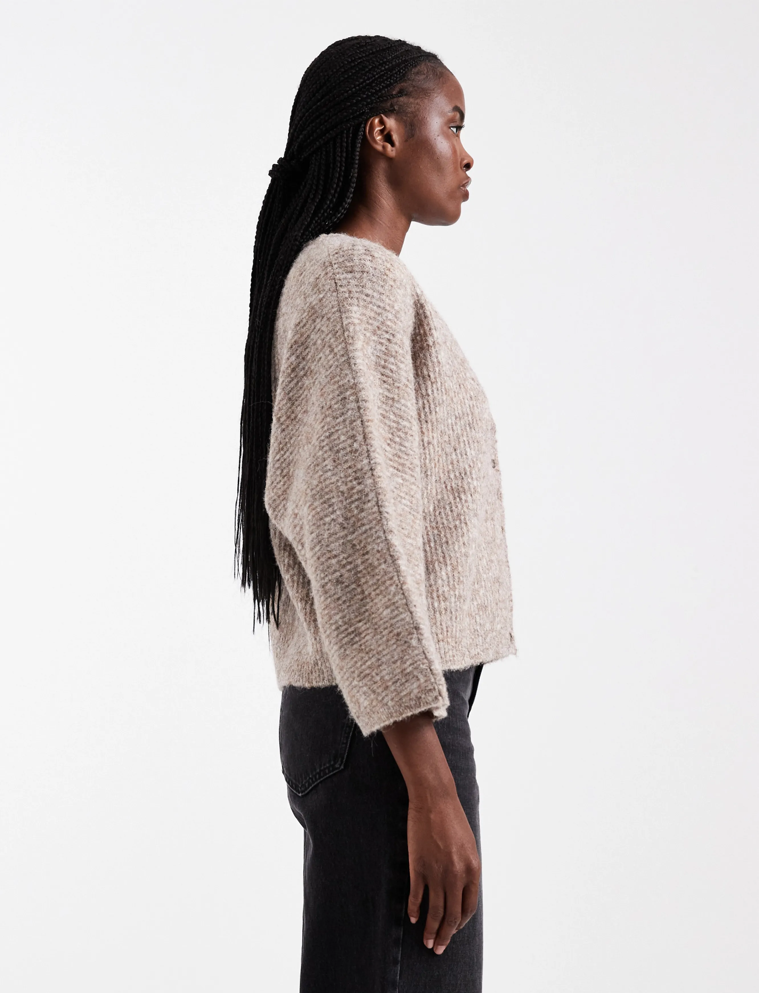 Topshop - TSRENE LS CARDIGAN KNT NOOS - koftor - oatmeal - 4