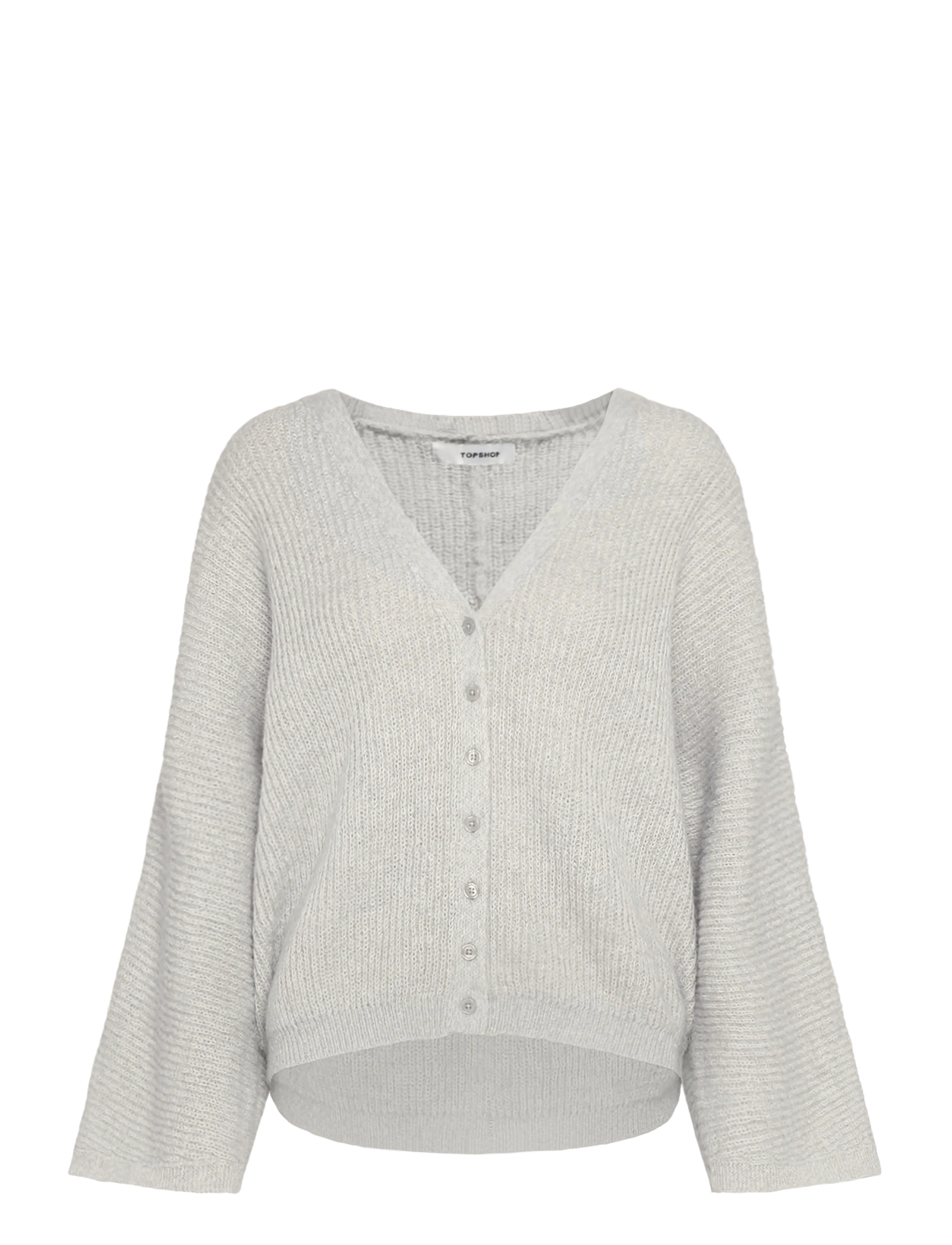 Topshop TSRENE LS CARDIGAN KNT NOOS - Koftor - SMOKE / grey