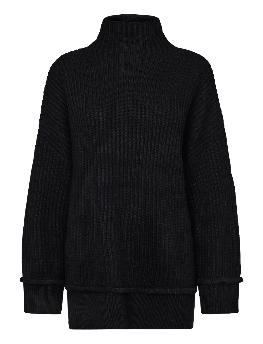 Topshop - TSROSA LS HIGH NECK JUMPER KNT - kampsunid - black - 0