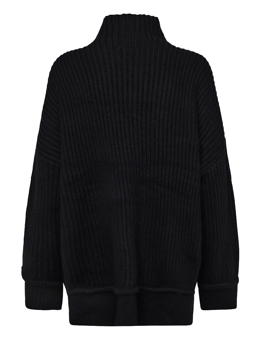 Topshop - TSROSA LS HIGH NECK JUMPER KNT - kampsunid - black - 1
