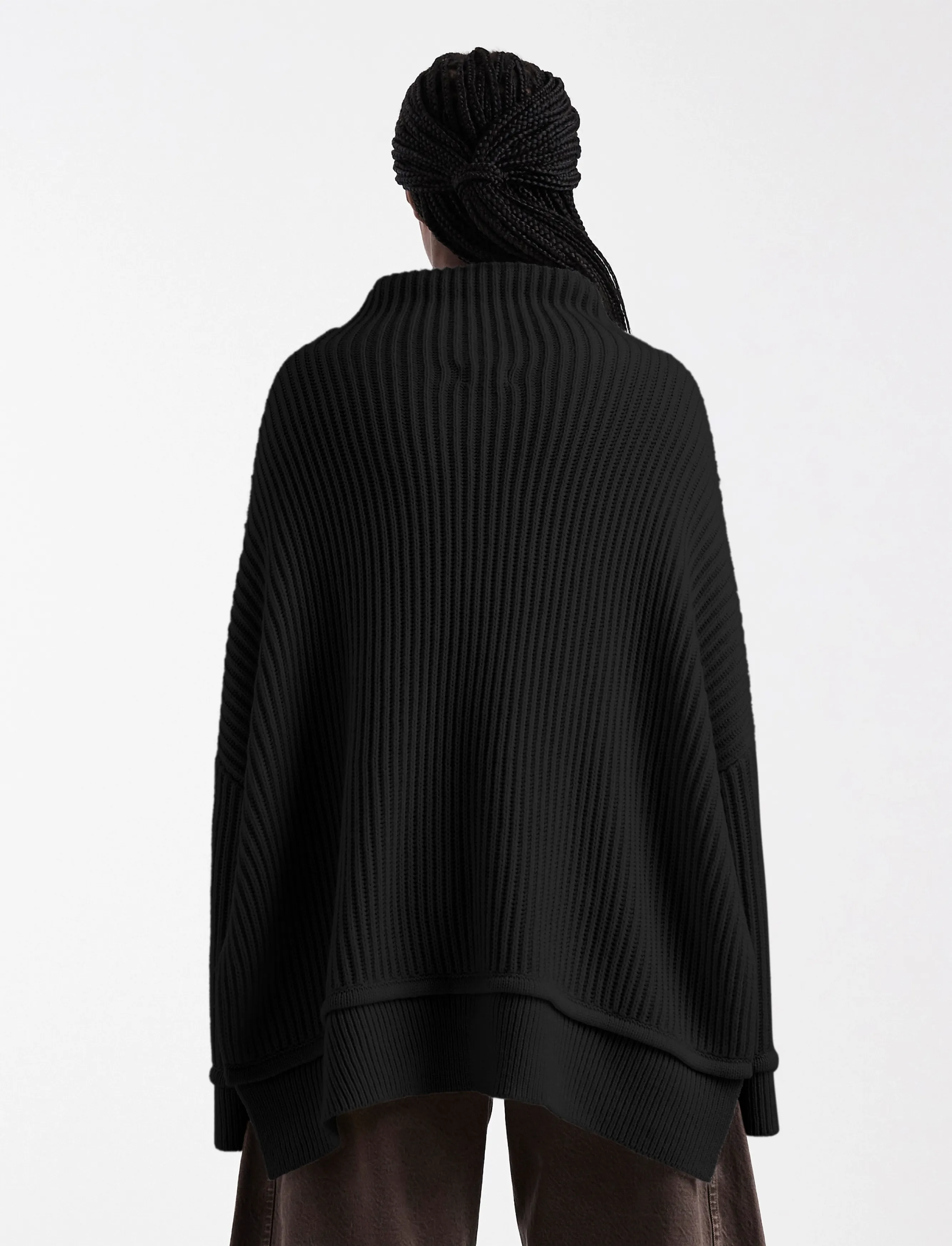 Topshop - TSROSA LS HIGH NECK JUMPER KNT - kampsunid - black - 2