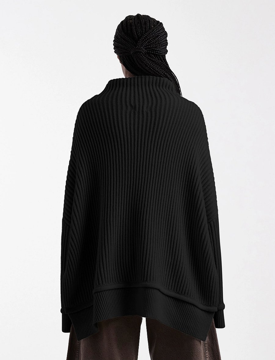 Topshop - TSROSA LS HIGH NECK JUMPER KNT - kampsunid - black - 2