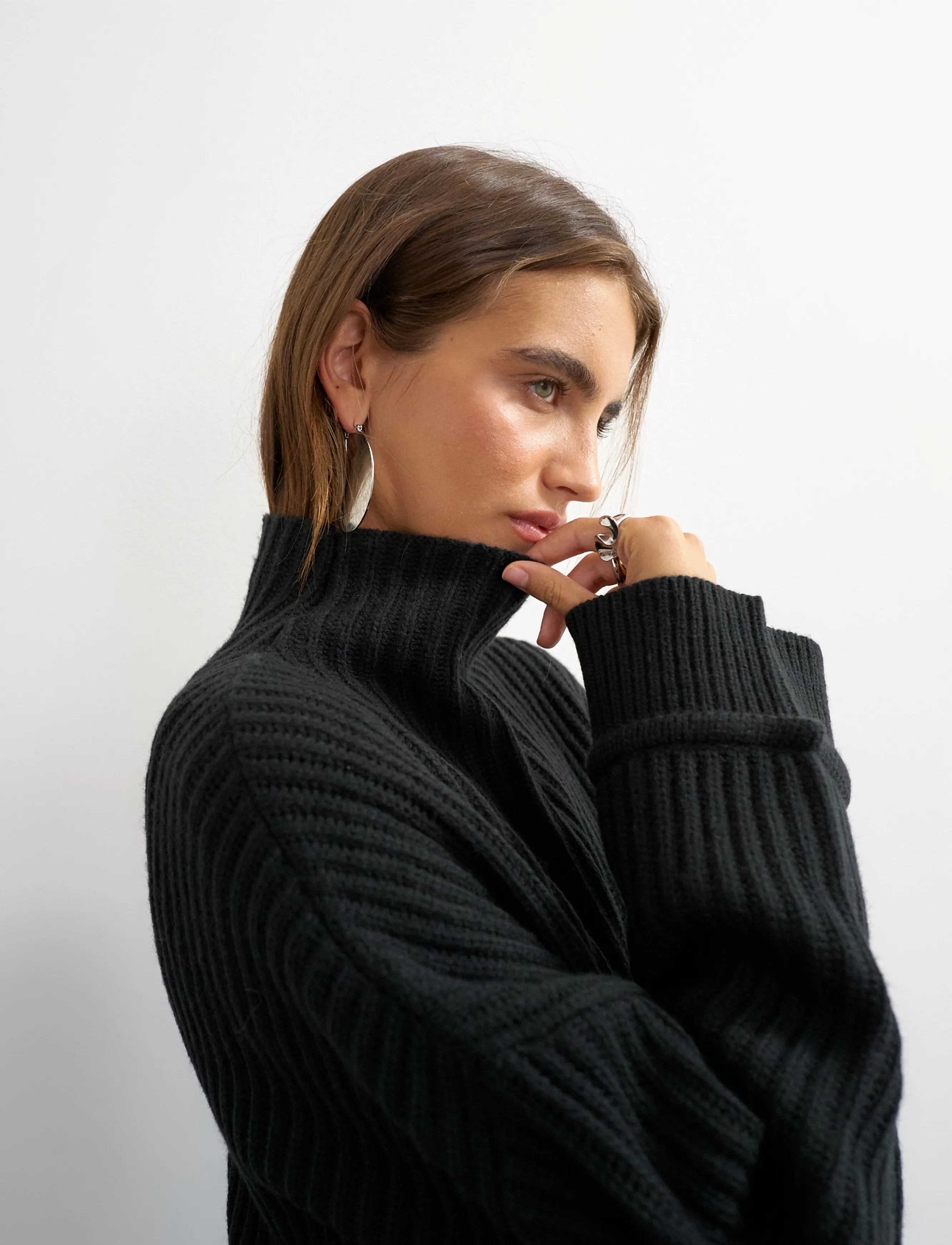 Topshop - TSROSA LS HIGH NECK JUMPER KNT - sügisesed riided - black - 4
