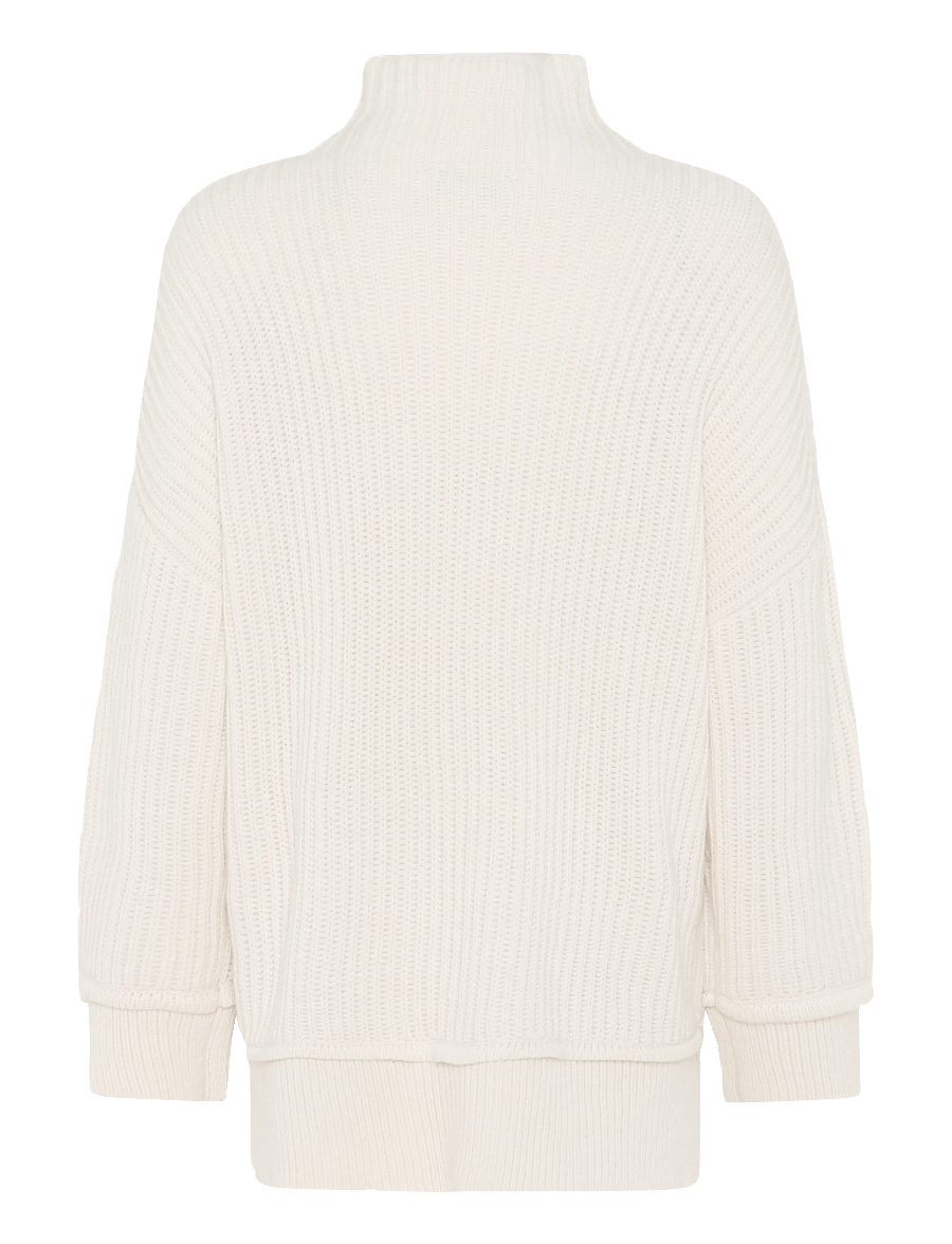 Topshop - TSROSA LS HIGH NECK JUMPER KNT - striktrøjer - ivory cream - 1