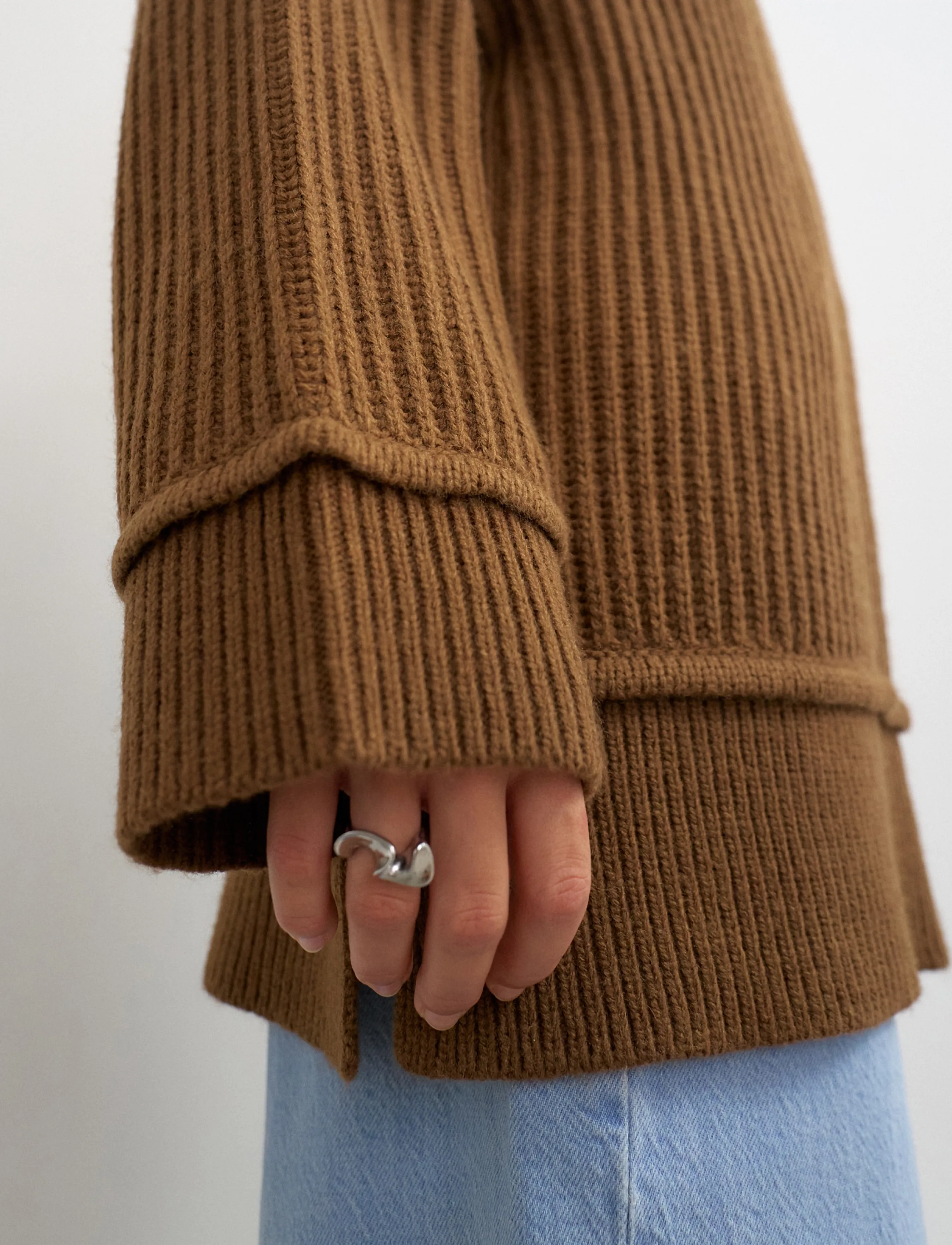 Topshop - TSROSA LS HIGH NECK JUMPER KNT - pullover - pecan brown - 4