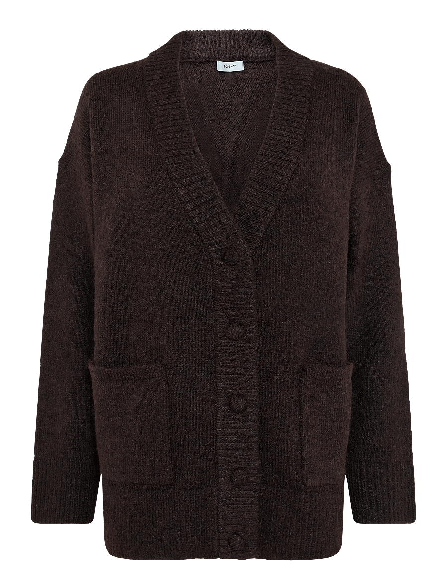 Topshop - TSRINNA LS LONG CARDIGAN KNT - koftor - tobacco brown - 1