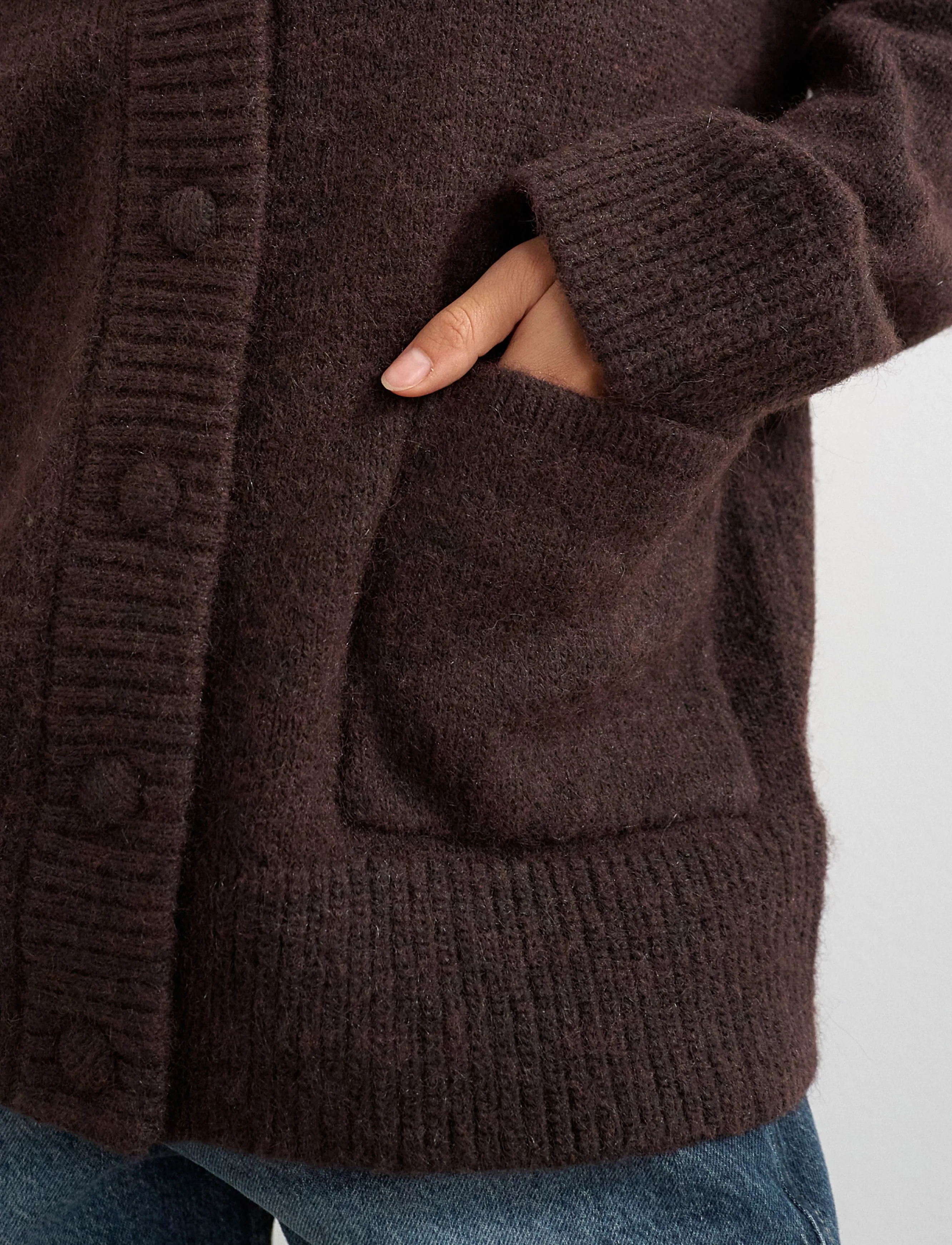 Topshop - TSRINNA LS LONG CARDIGAN KNT - koftor - tobacco brown - 4