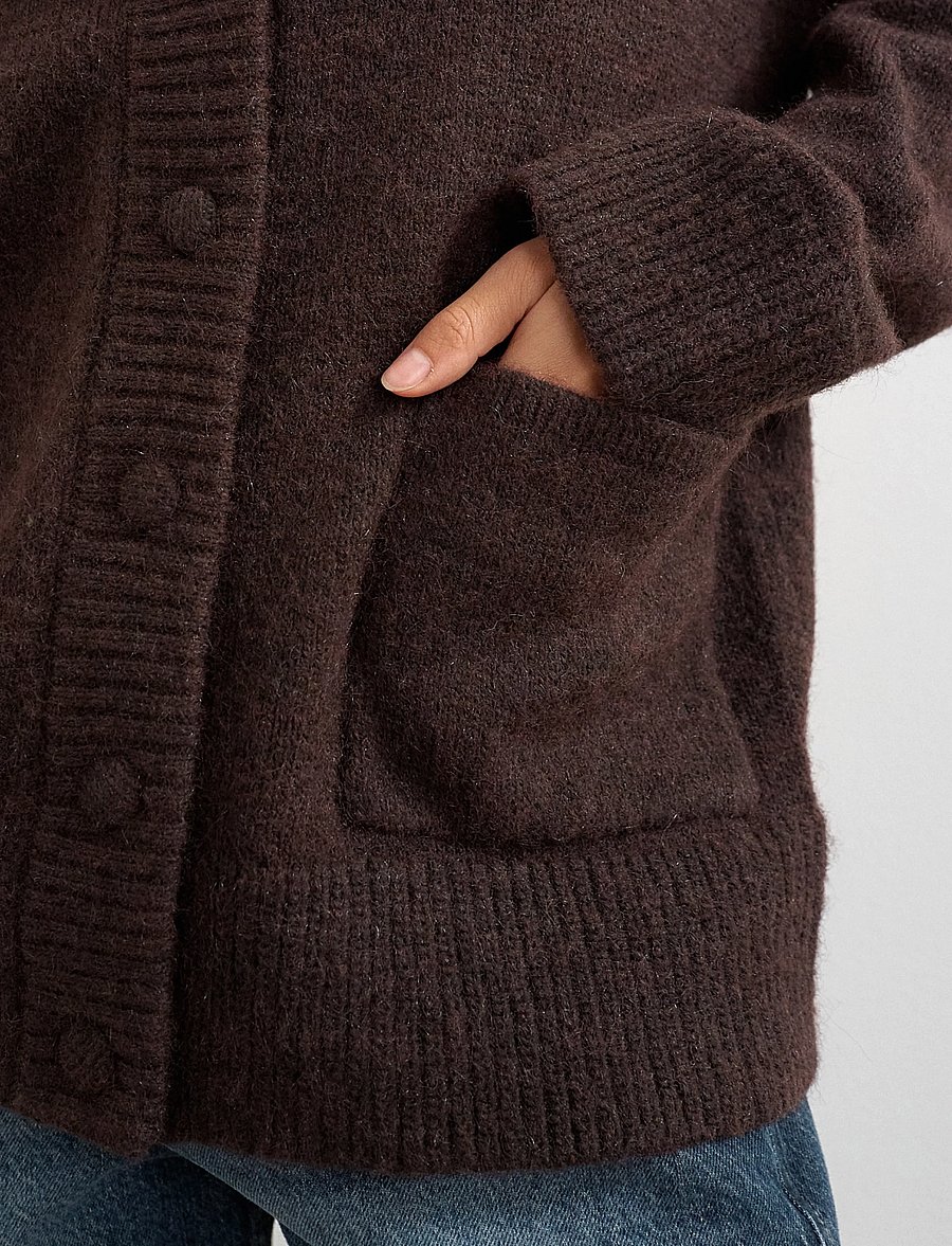 Topshop - TSRINNA LS LONG CARDIGAN KNT - koftor - tobacco brown - 4