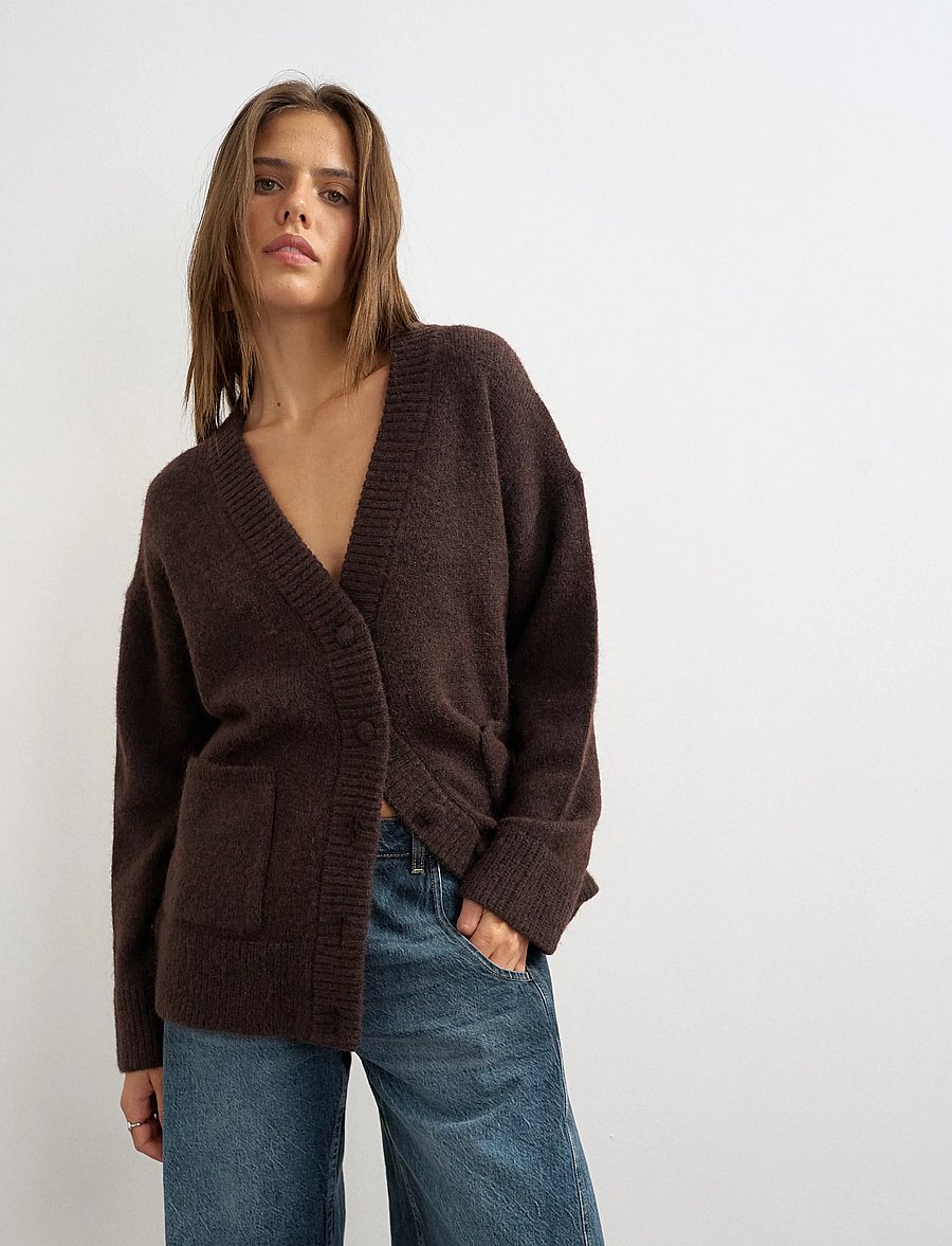 Topshop - TSRINNA LS LONG CARDIGAN KNT - koftor - tobacco brown - 5
