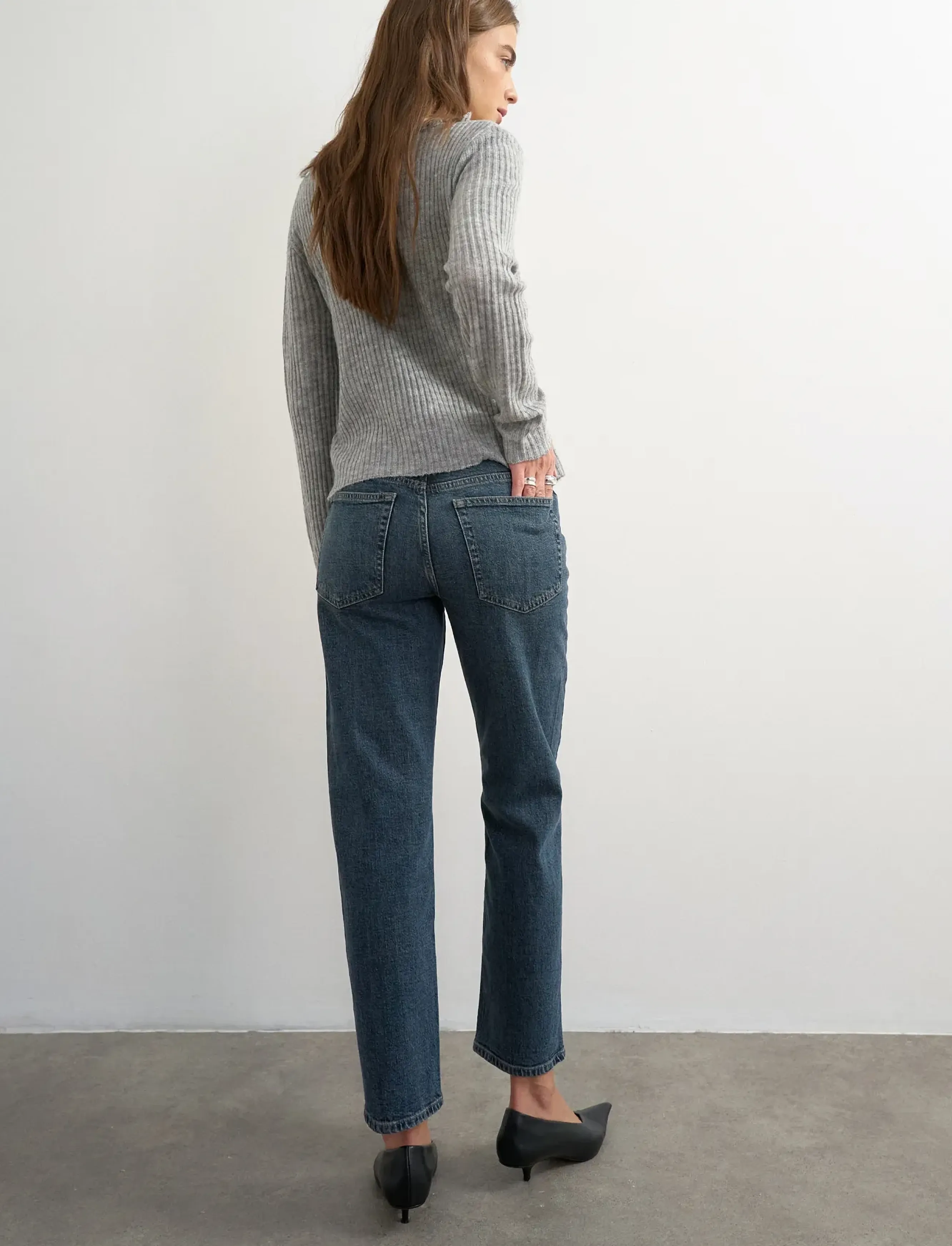 Topshop - TSKARLA MR STR DNM JEANS BB - igapäevane stiil - blue black denim - 3