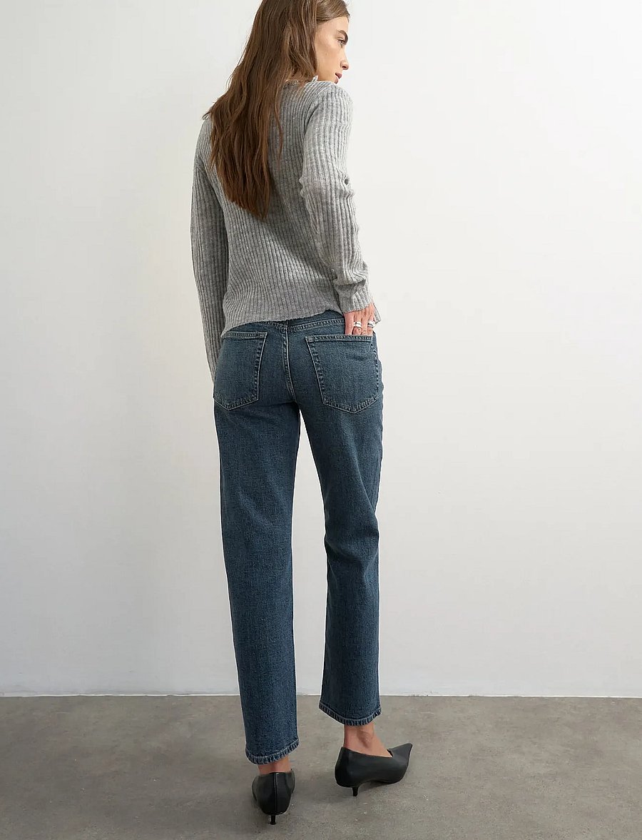 Topshop - TSKARLA MR STR DNM JEANS BB - igapäevane stiil - blue black denim - 3