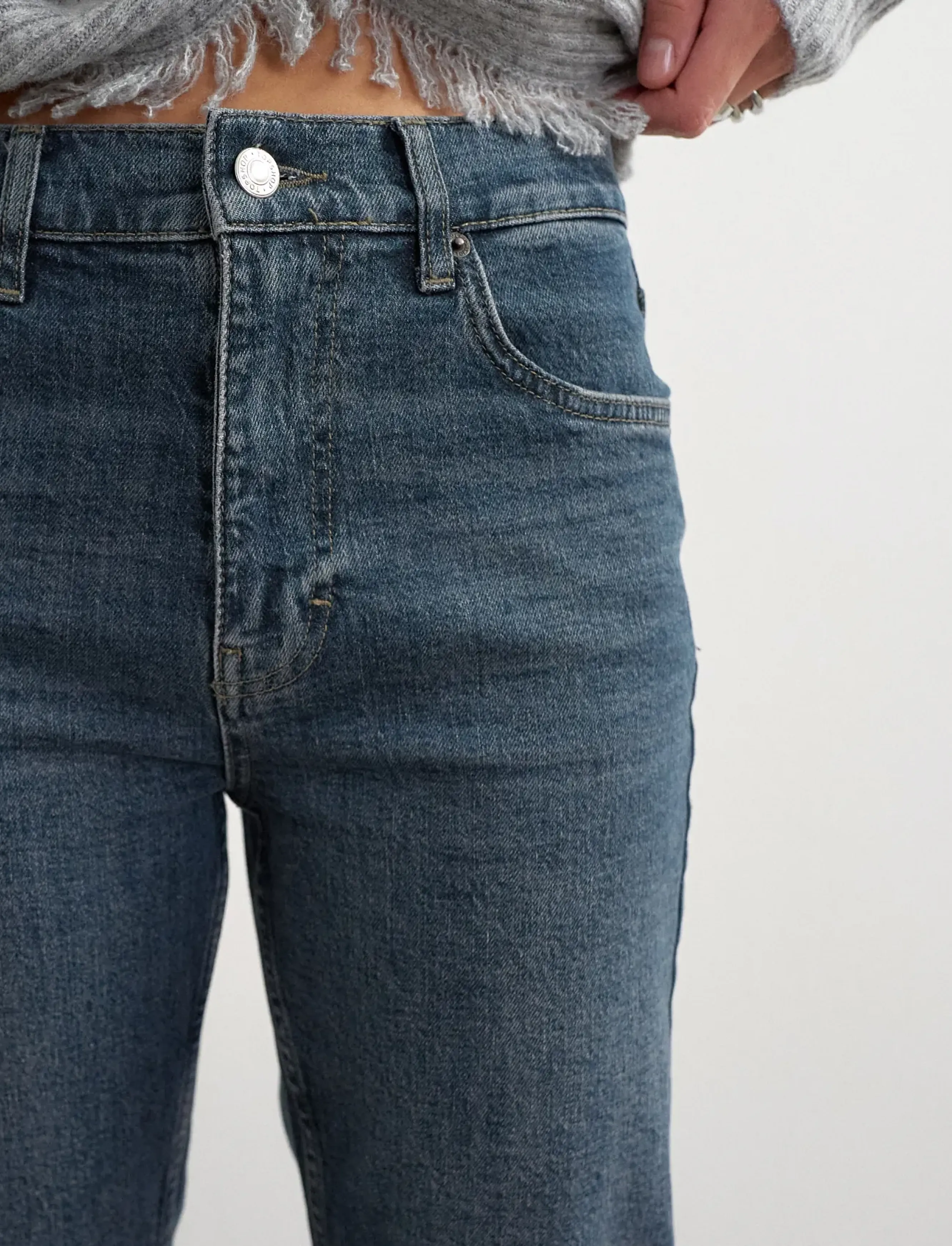 Topshop - TSKARLA MR STR DNM JEANS BB - igapäevane stiil - blue black denim - 5