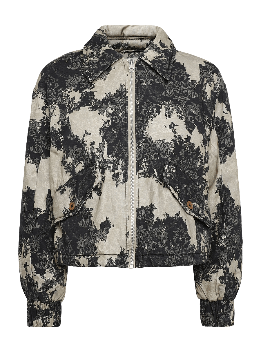 Topshop - TSHOPE PRINTED JACKET OTW - bomberjacken - abbey stone - 1