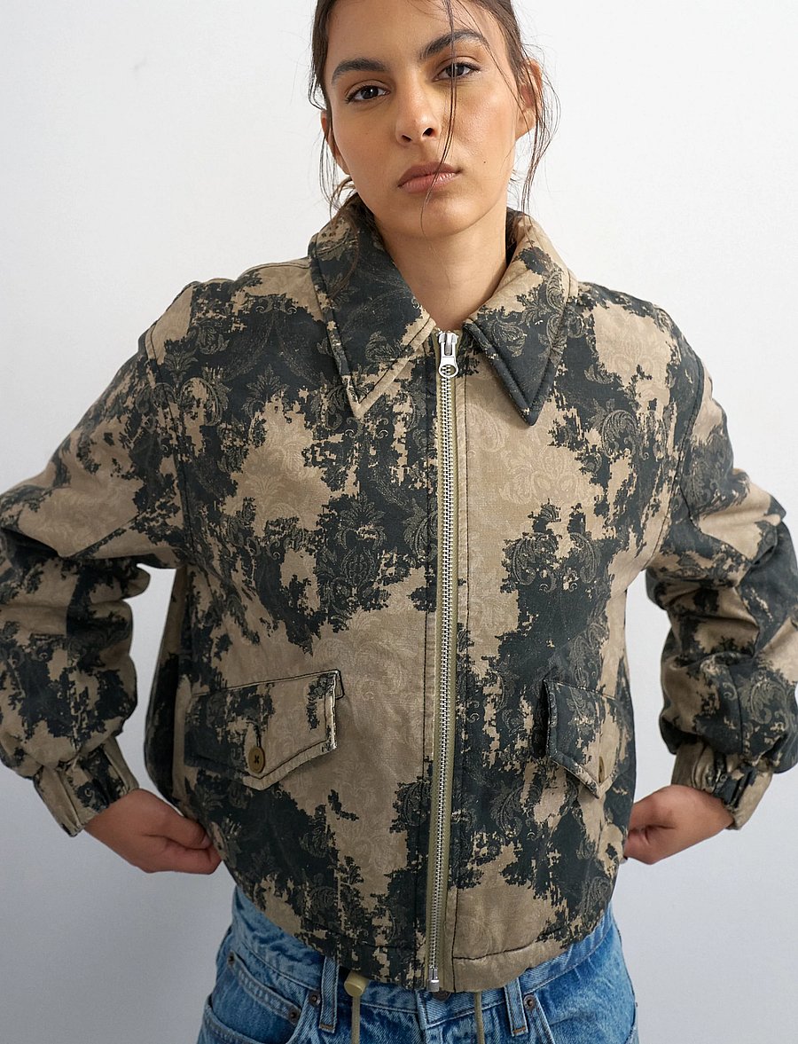 Topshop - TSHOPE PRINTED JACKET OTW - bomberjacken - abbey stone - 4