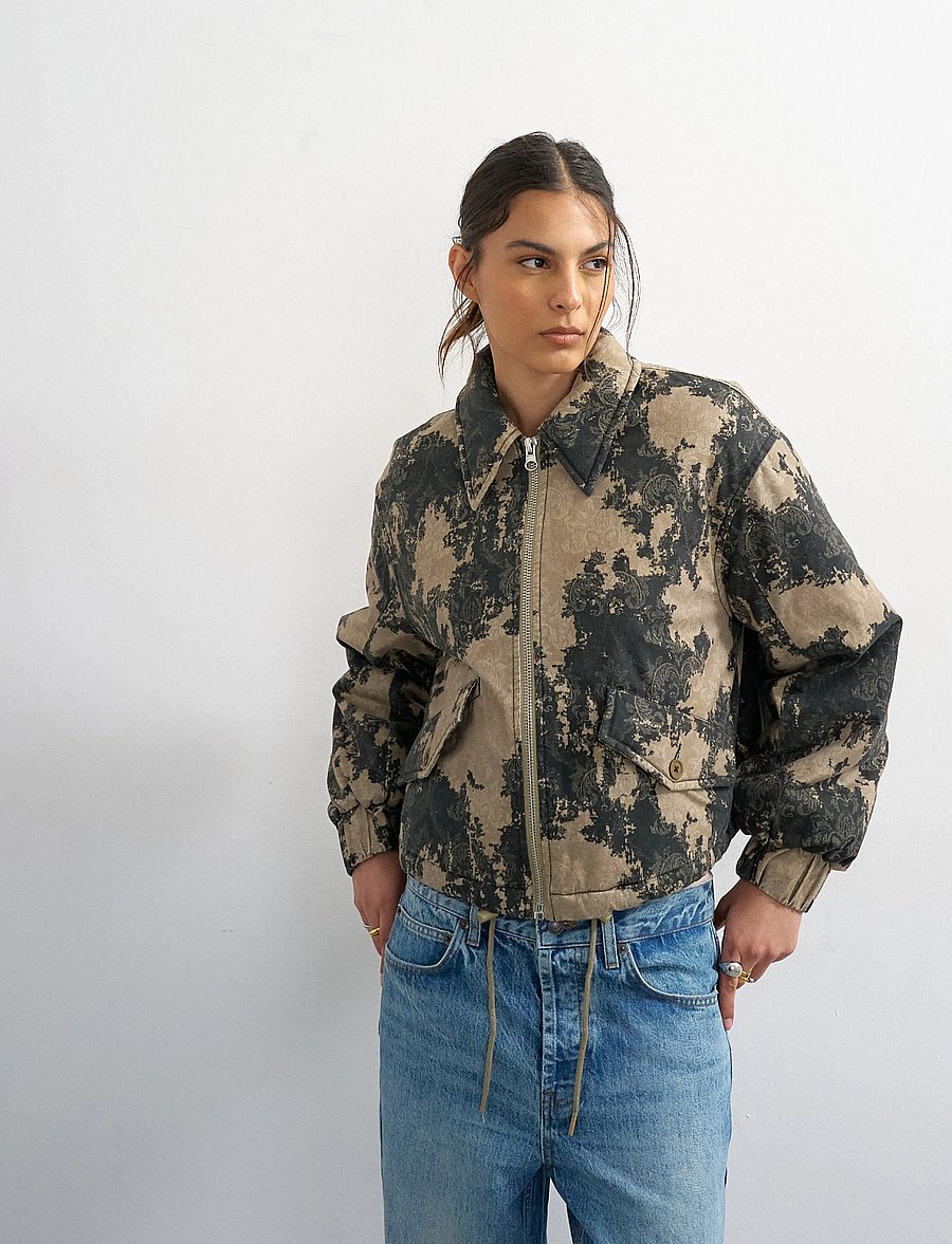Topshop - TSHOPE PRINTED JACKET OTW - bomberjacken - abbey stone - 5