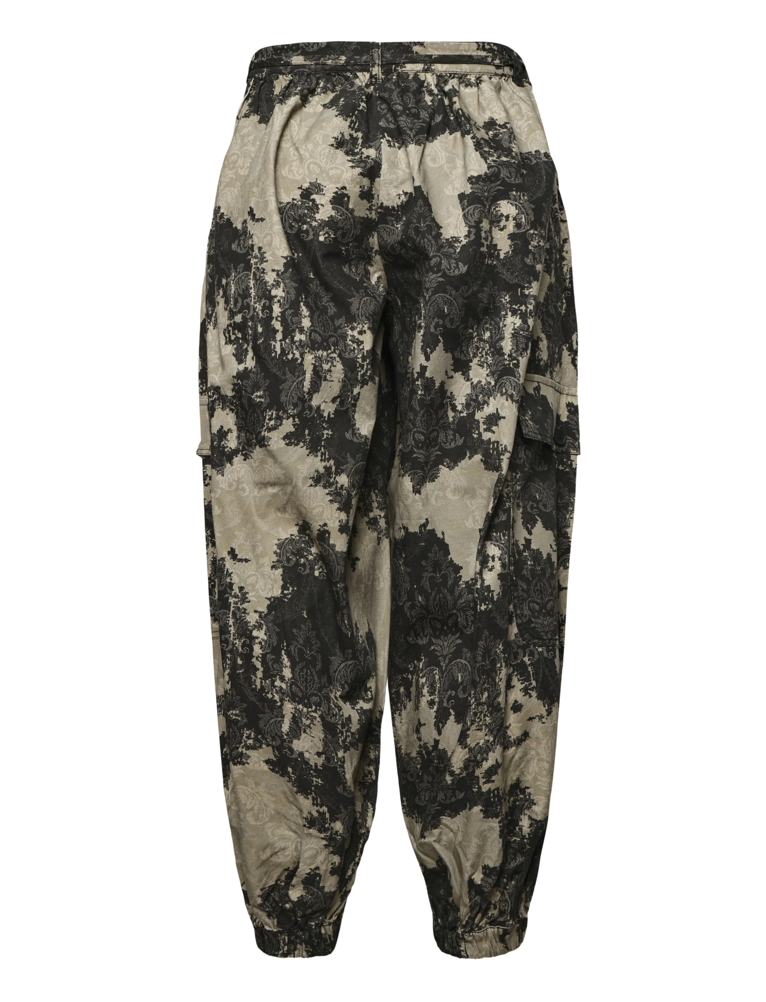Topshop - TSKAMMI BALLOON AOP CARGO TROUSERS - cargobyxor - natural - 2