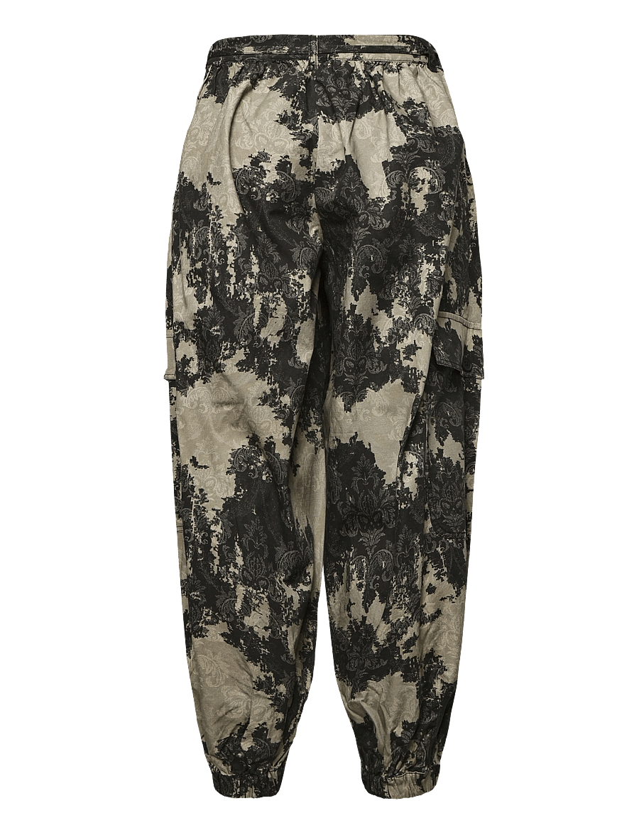 Topshop - TSKAMMI BALLOON AOP CARGO TROUSERS - cargobyxor - natural - 2