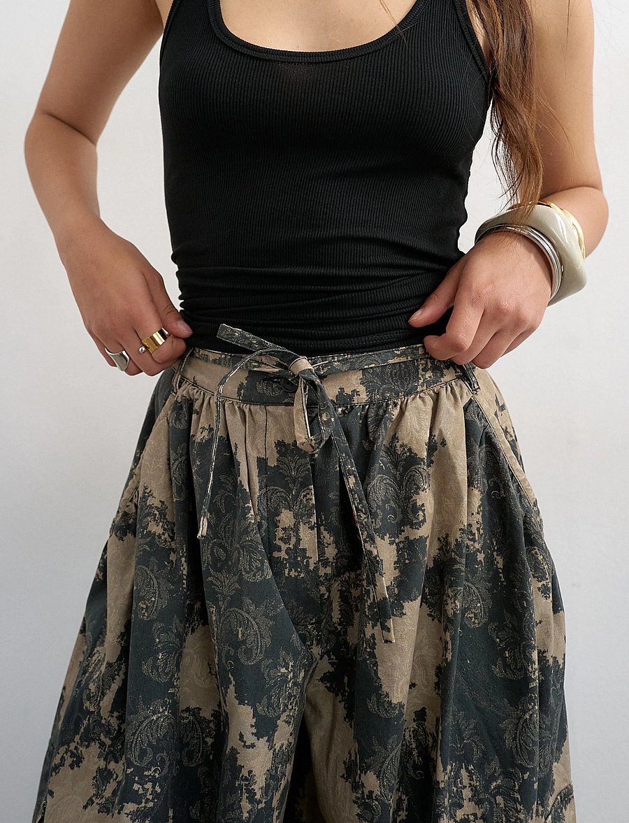 Topshop - TSKAMMI BALLOON AOP CARGO TROUSERS - cargobyxor - natural - 5