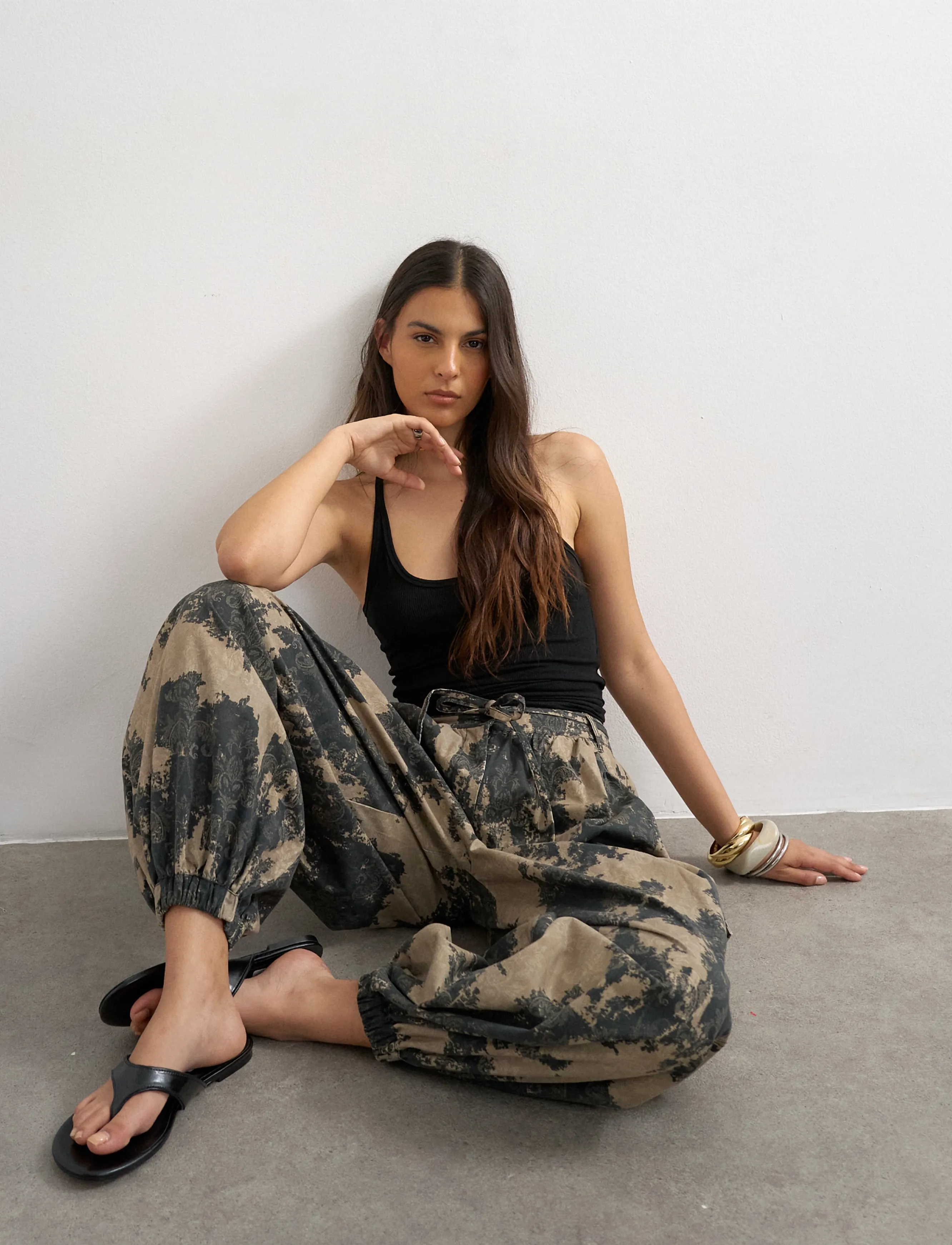 TOPSHOP Tskammi Balloon Aop Cargo Trousers cargobyxor dam – bild 6
