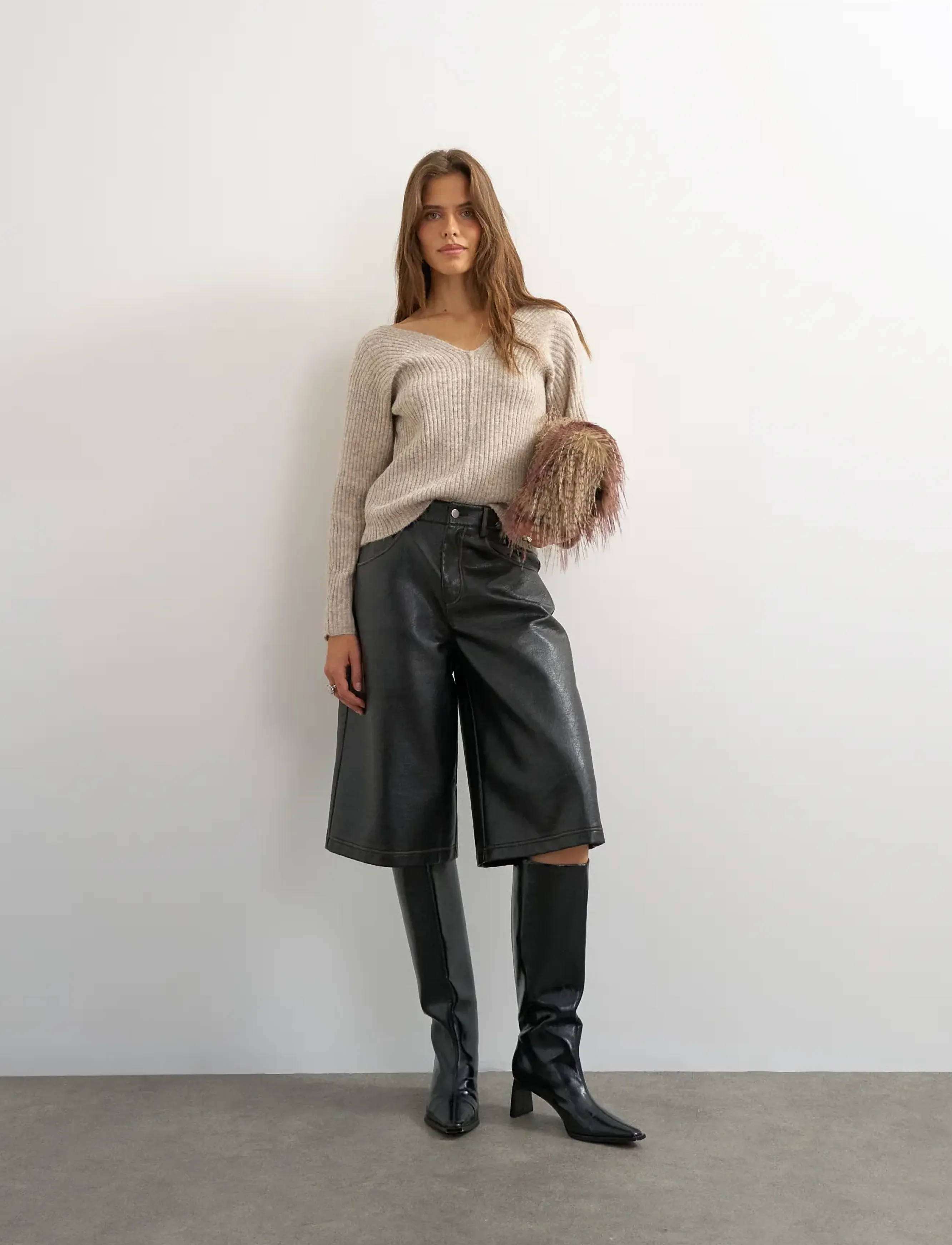 Topshop - TSFIONA KNITTED JUMPER KNT - jumpers - oatmeal - 0