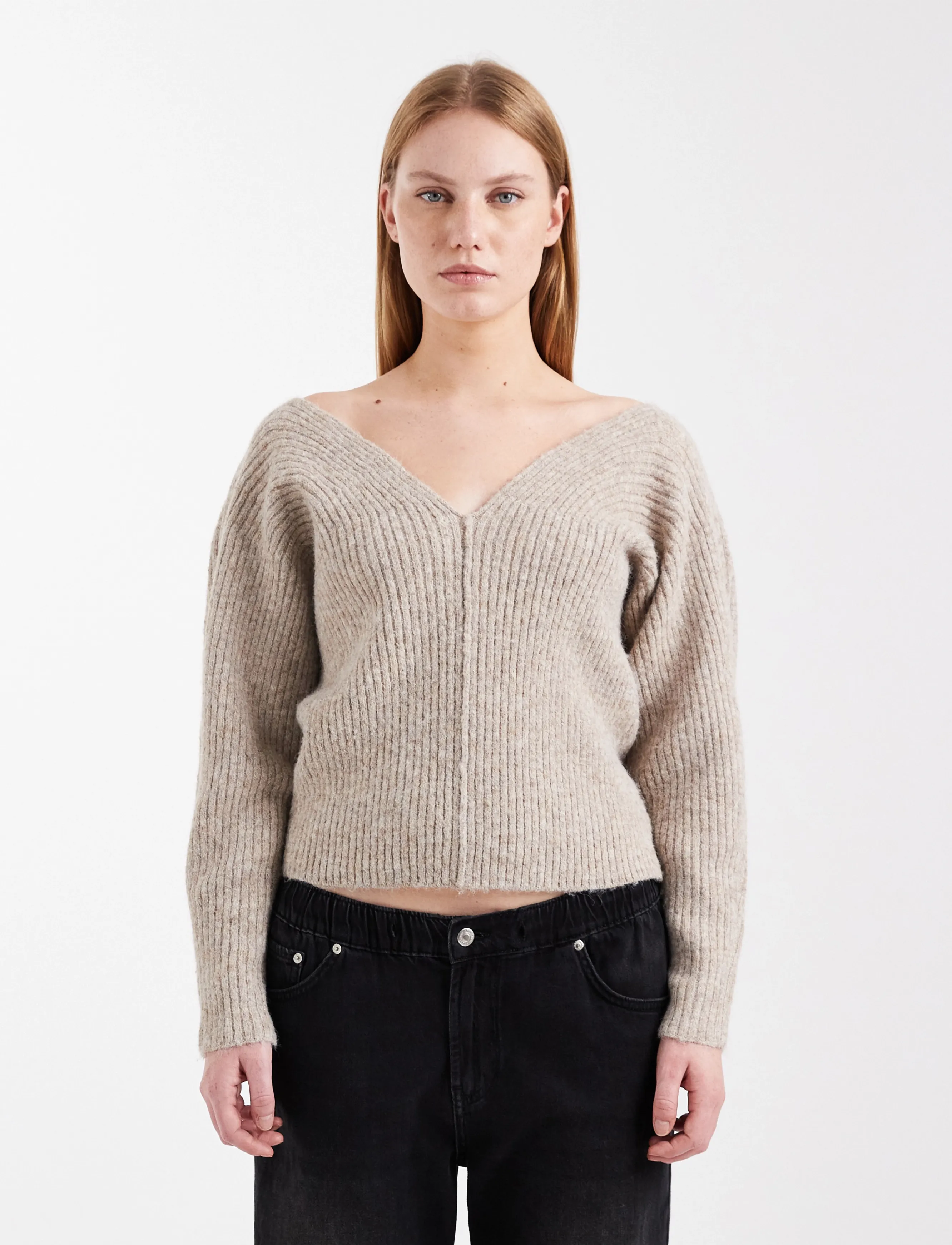 Topshop TSFIONA KNITTED JUMPER KNT - Topshop - OATMEAL / beige
