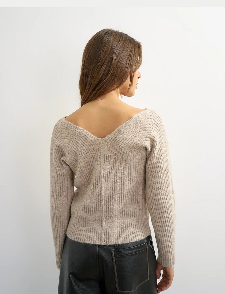 Topshop - TSFIONA KNITTED JUMPER KNT - jumpers - oatmeal - 3