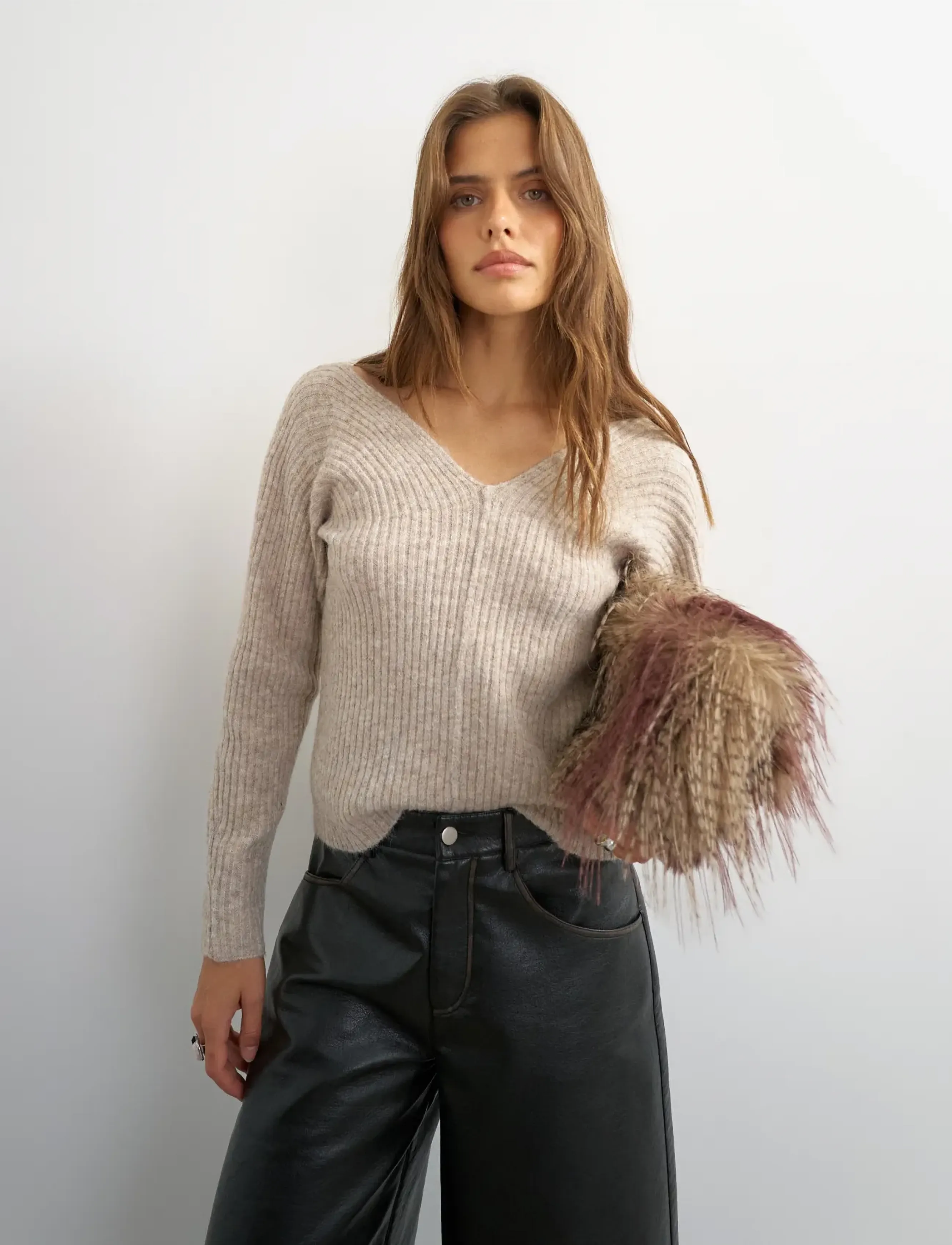 Topshop - TSFIONA KNITTED JUMPER KNT - jumpers - oatmeal - 5