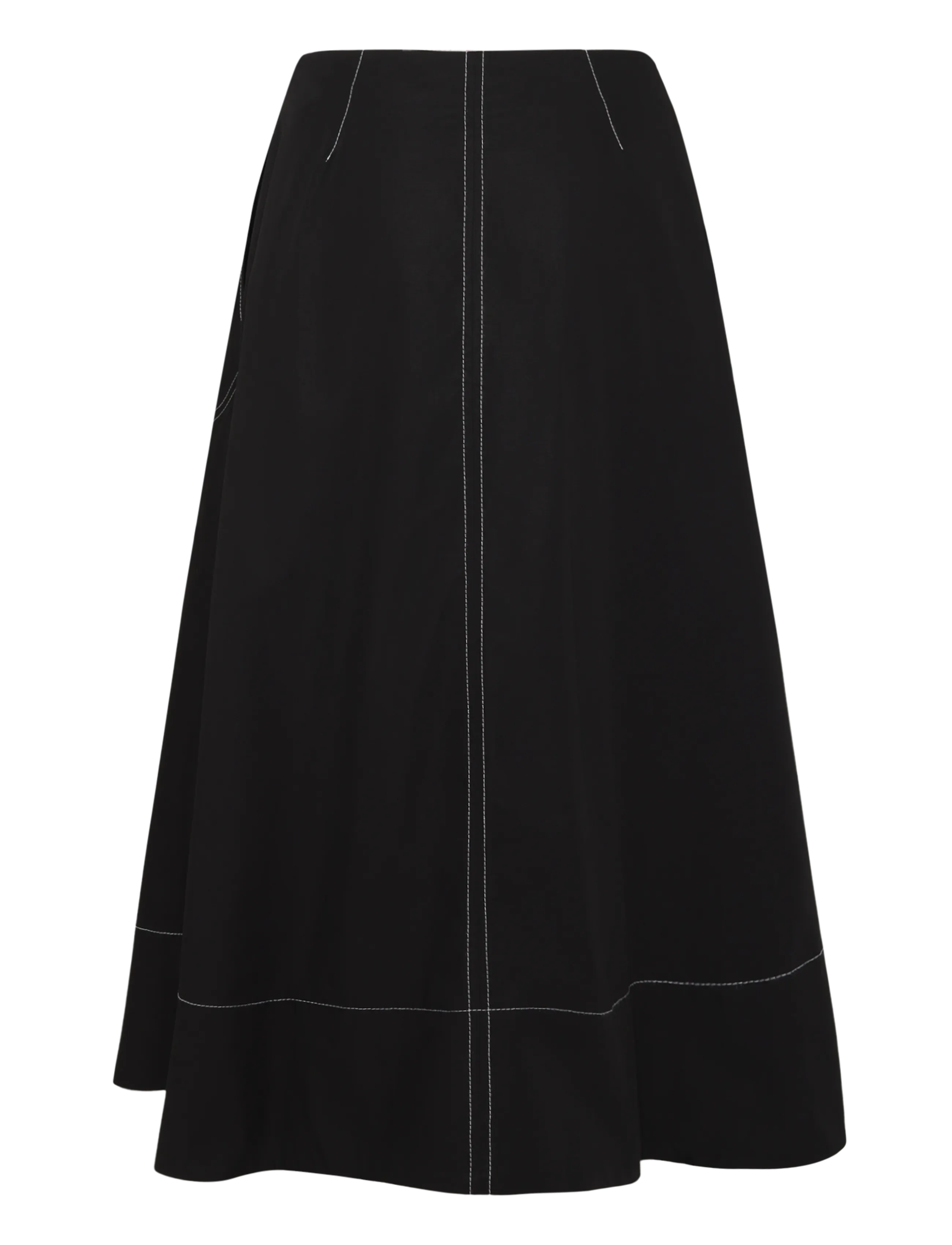 Topshop - TSMILLIE CONTRAST STITCH MAXI SKIRT WVN - maxi röcke - black - 1