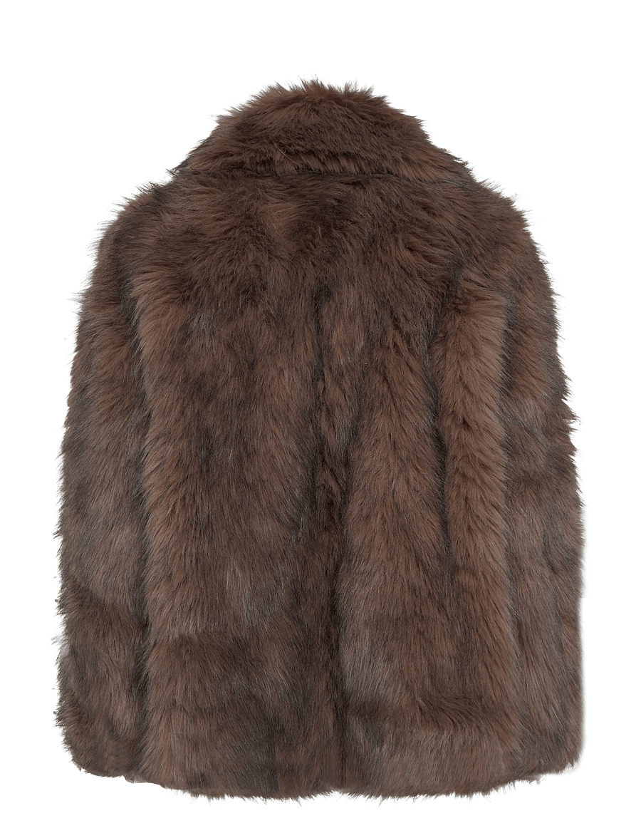 Topshop - TSTINE JACKET OTW - faux fur jakker - chocolate brown - 2
