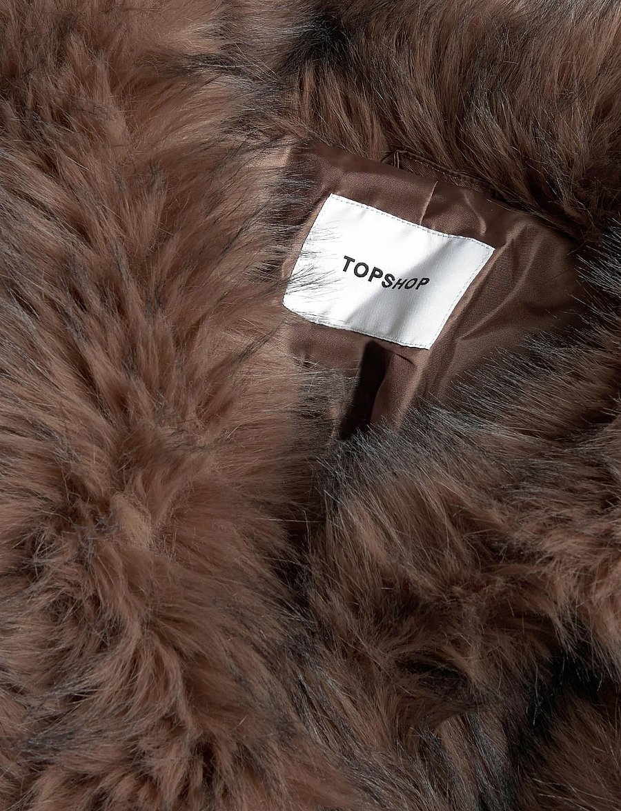 Topshop - TSTINE JACKET OTW - faux fur jakker - chocolate brown - 4