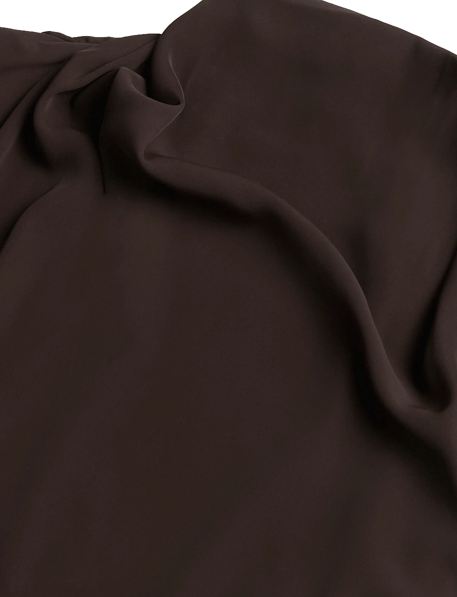 Topshop - TSABBY DRAPEY HIGH NECK DRESS WVN - abendkleider - chocolate brown - 5