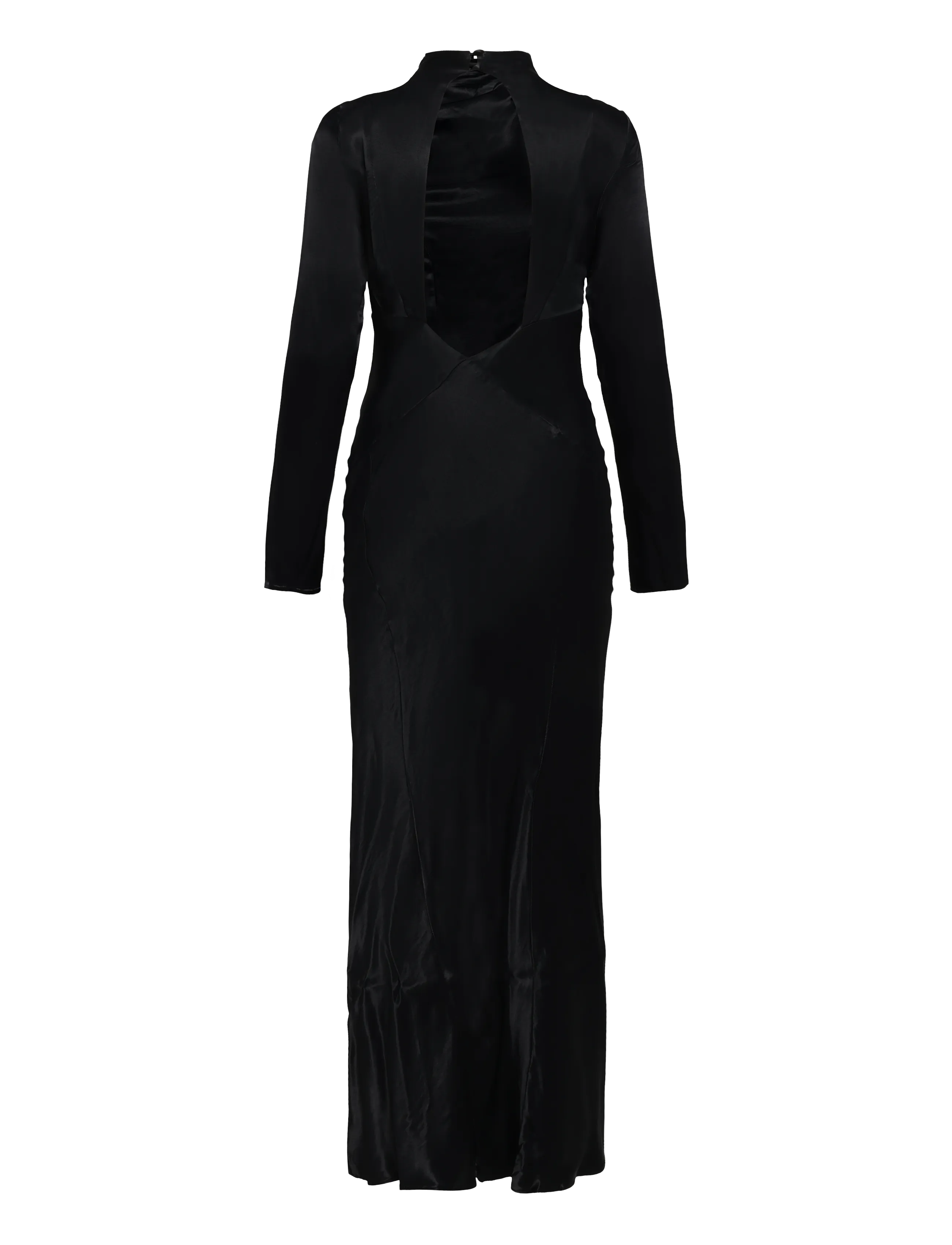 Topshop - TSAIA SATIN GROWN ON NECK MAXI DRESS WVN - jet black - 2