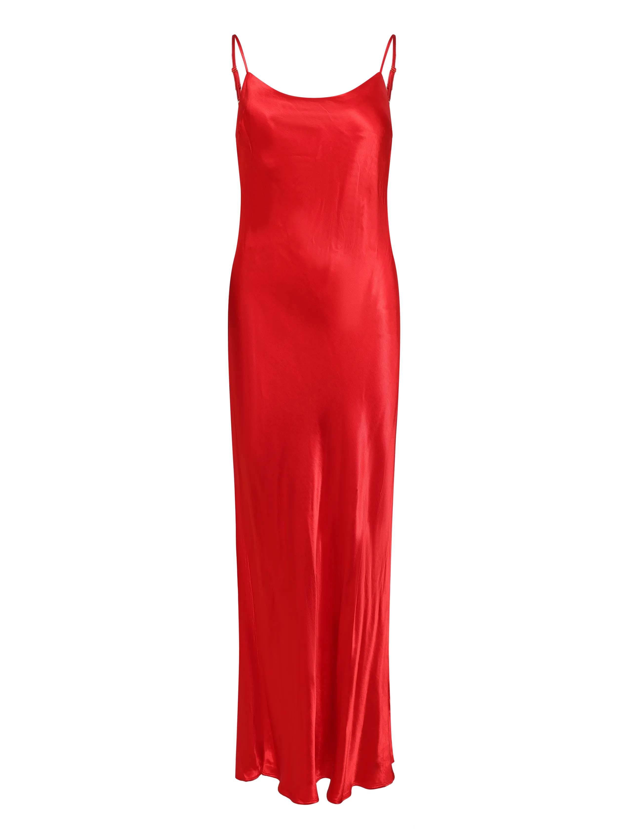 Topshop - TSADDA SATIN SCOOP NECK SLIP DRESS WVN - high risk red - 1