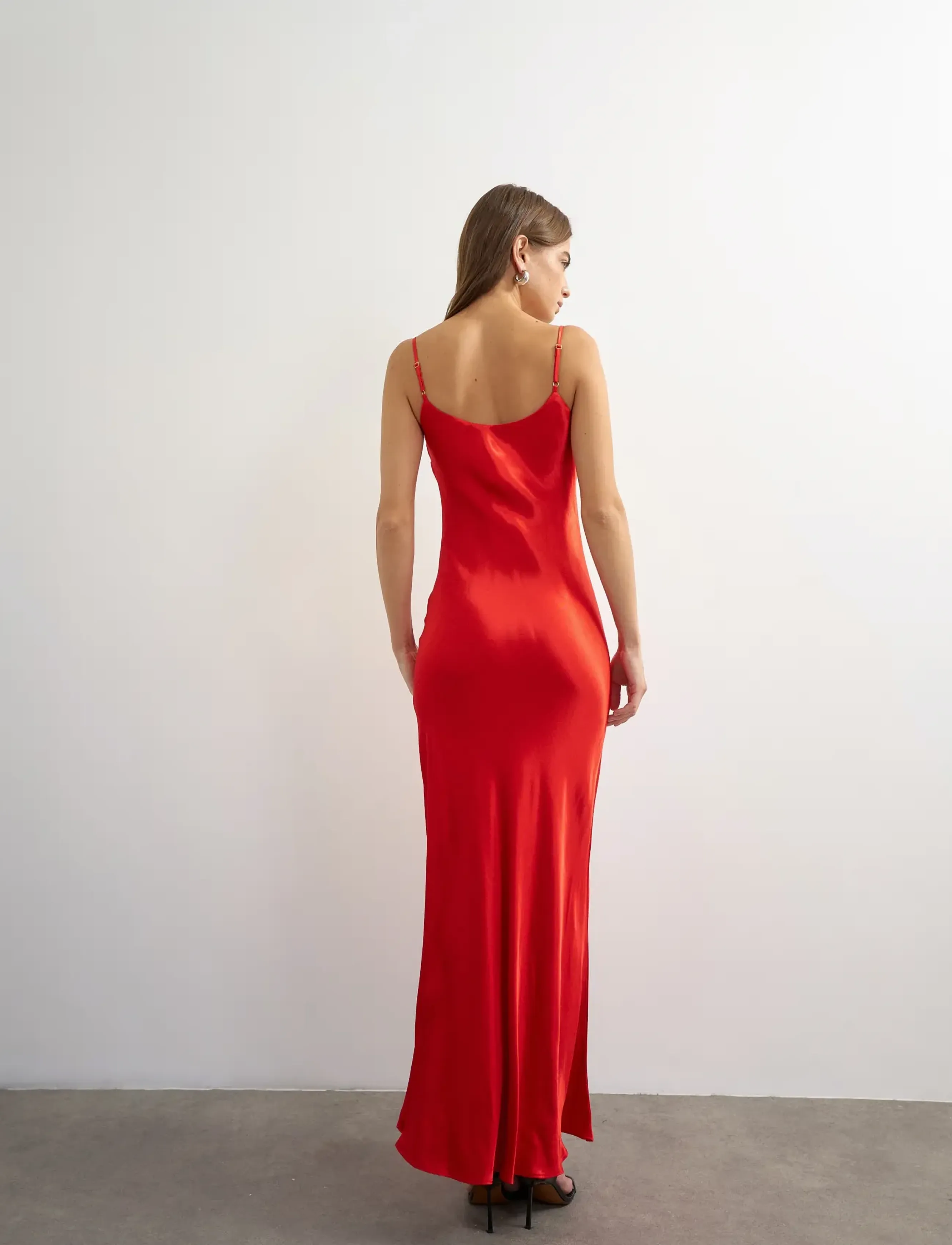 TOPSHOP Tsadda Satin Scoop Neck Slip Dress Wvn klänningar dam – bild 2