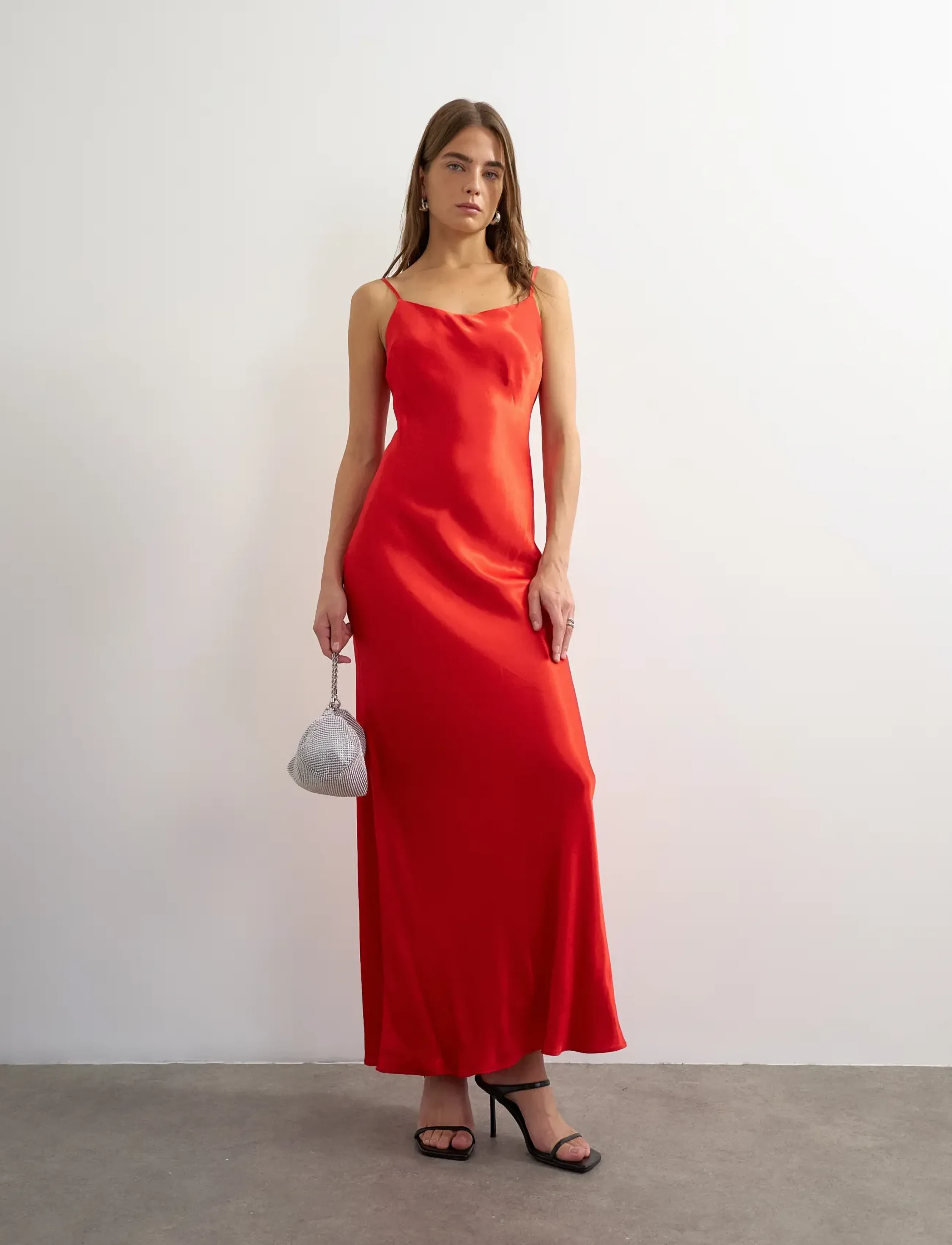 TOPSHOP Tsadda Satin Scoop Neck Slip Dress Wvn klänningar dam – bild 4