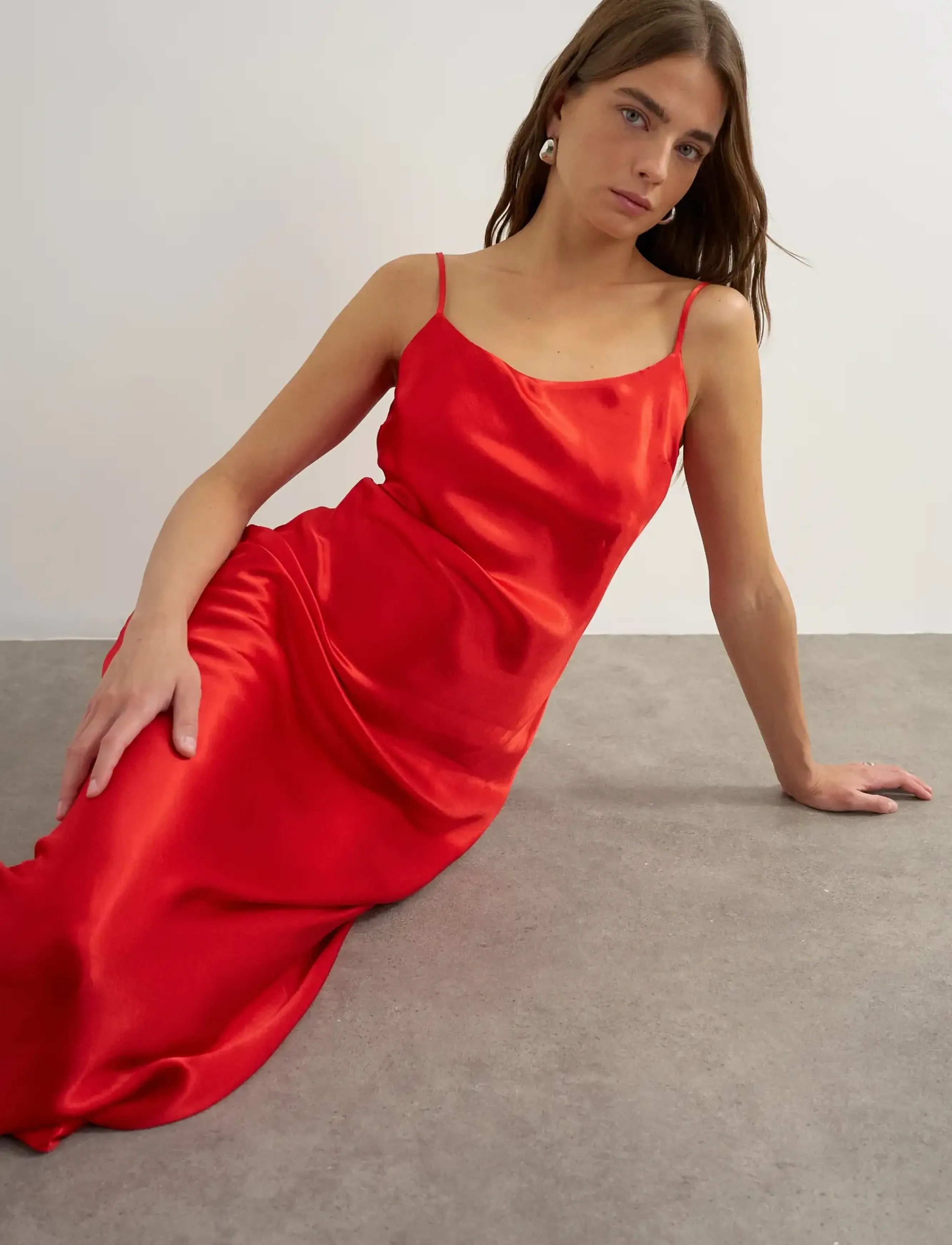 TOPSHOP Tsadda Satin Scoop Neck Slip Dress Wvn klänningar dam – bild 6